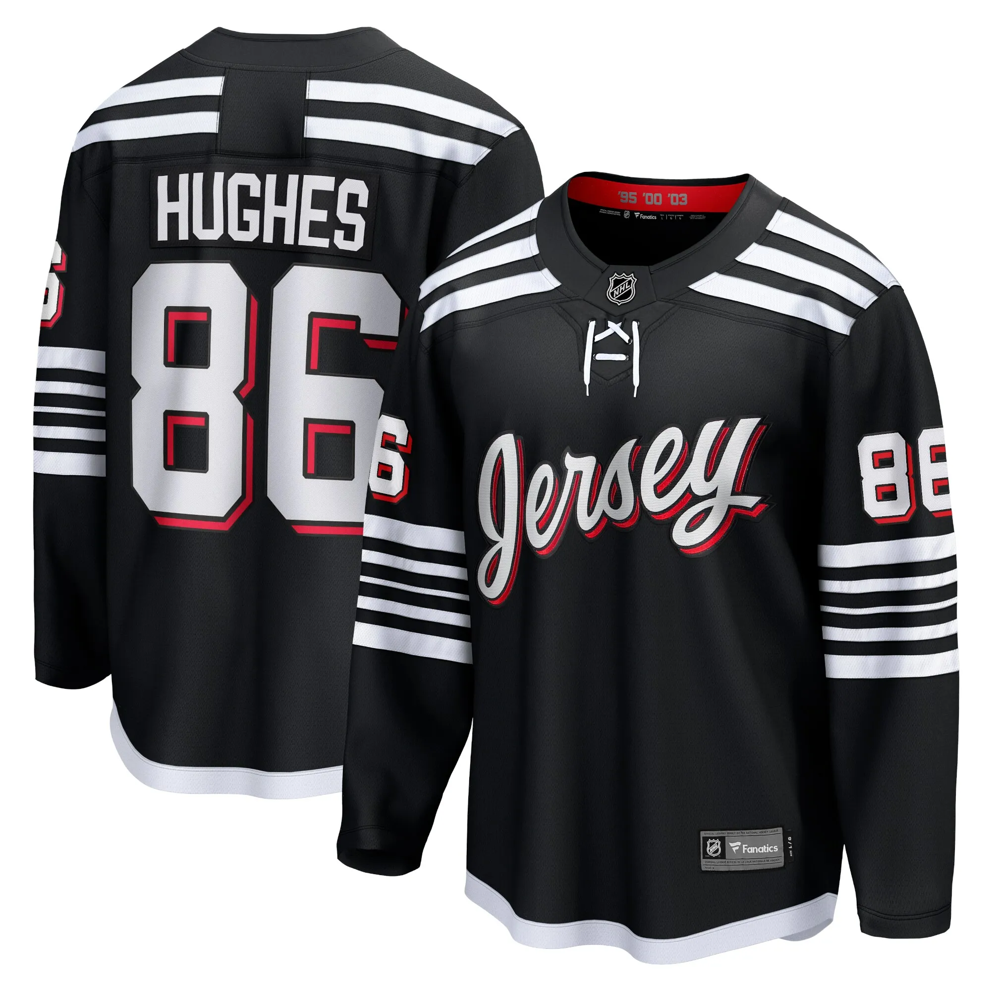 Jack Hughes New Jersey Devils Fanatics Alternate Premier Breakaway Player Jersey - Black