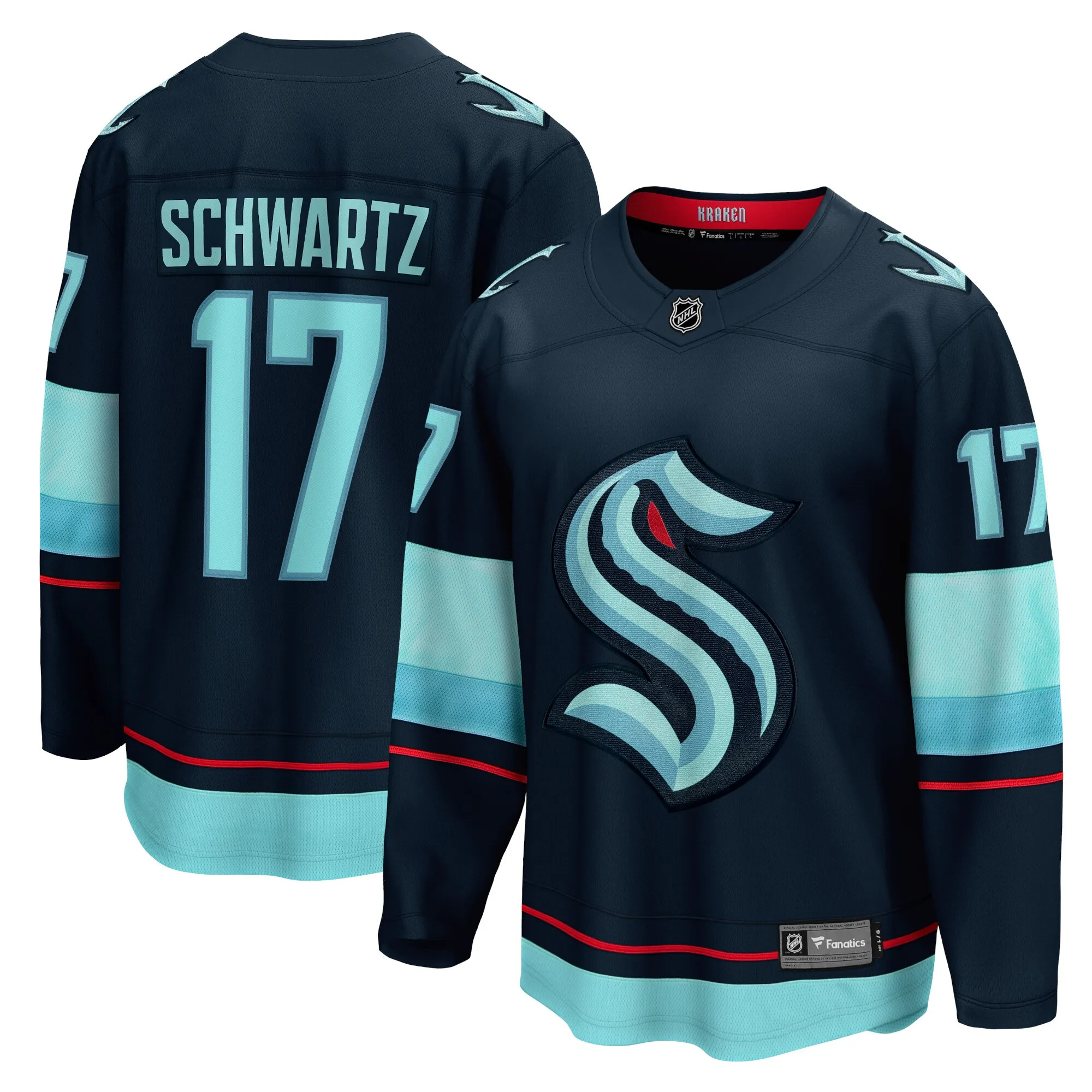 Jaden Schwartz Seattle Kraken Fanatics Home Breakaway Player Jersey - Navy