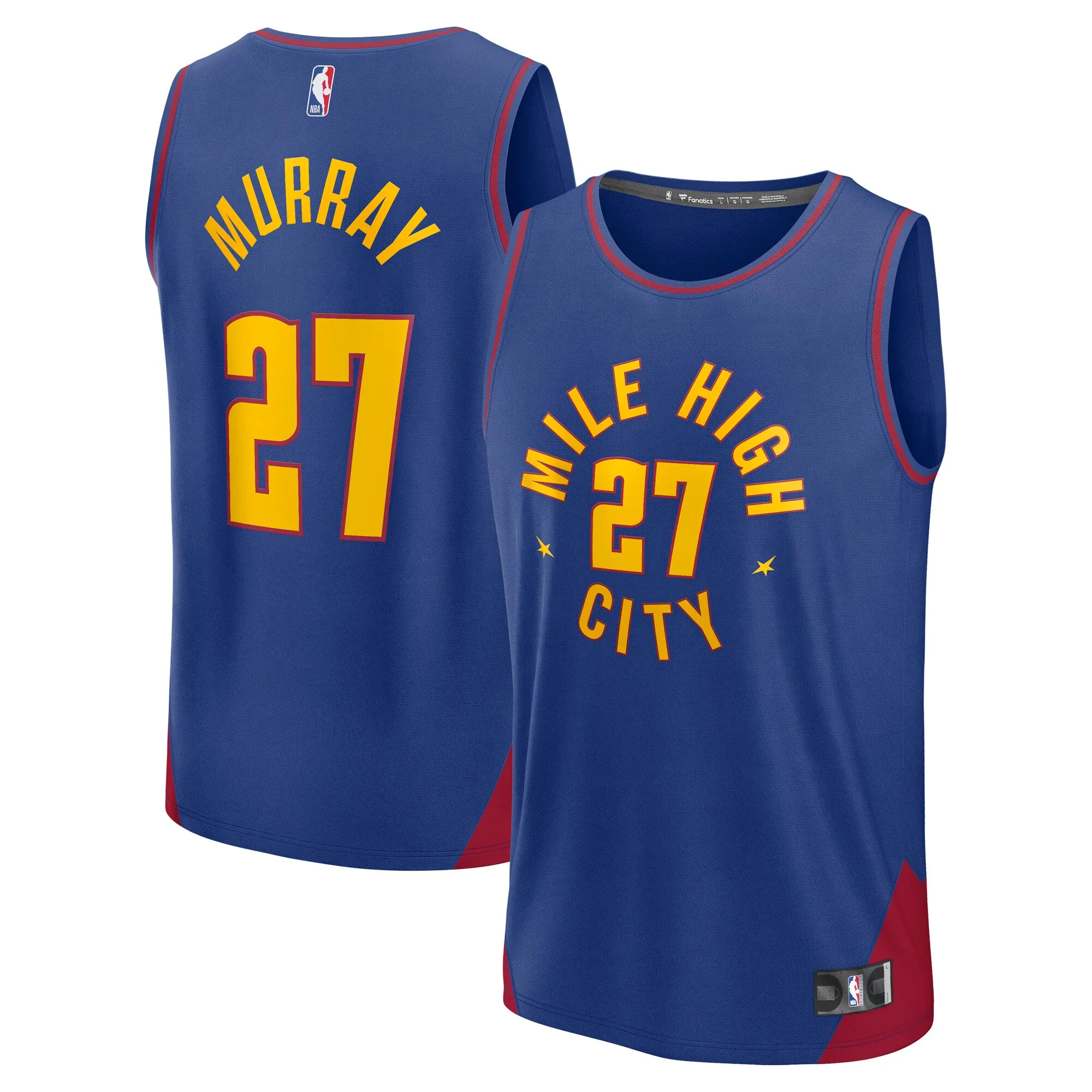 Jamal Murray Denver Nuggets Fanatics Fast Break Replica Player Jersey - Statement Edition - Blue