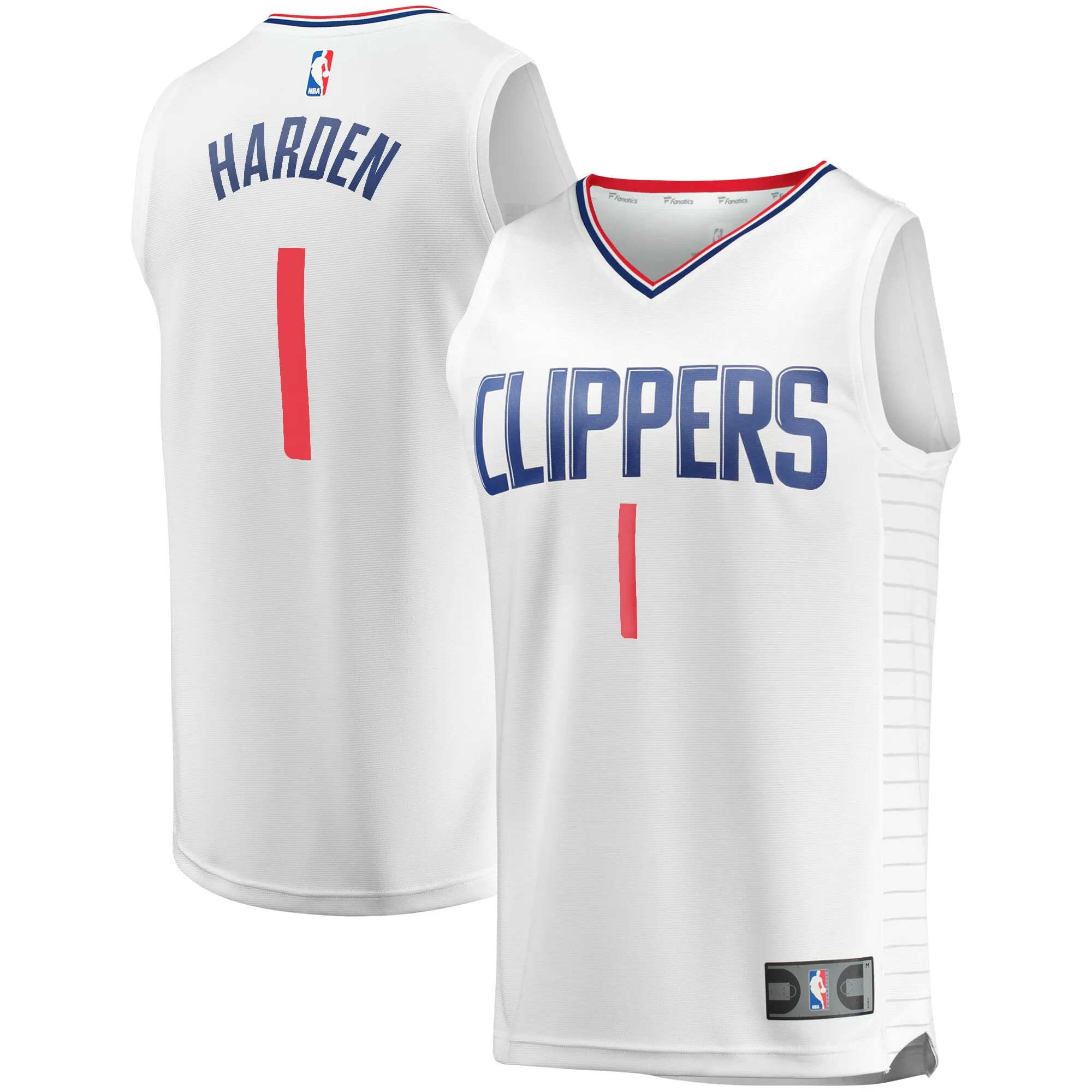 James Harden LA Clippers Fanatics Fast Break Player Jersey - Association Edition - White