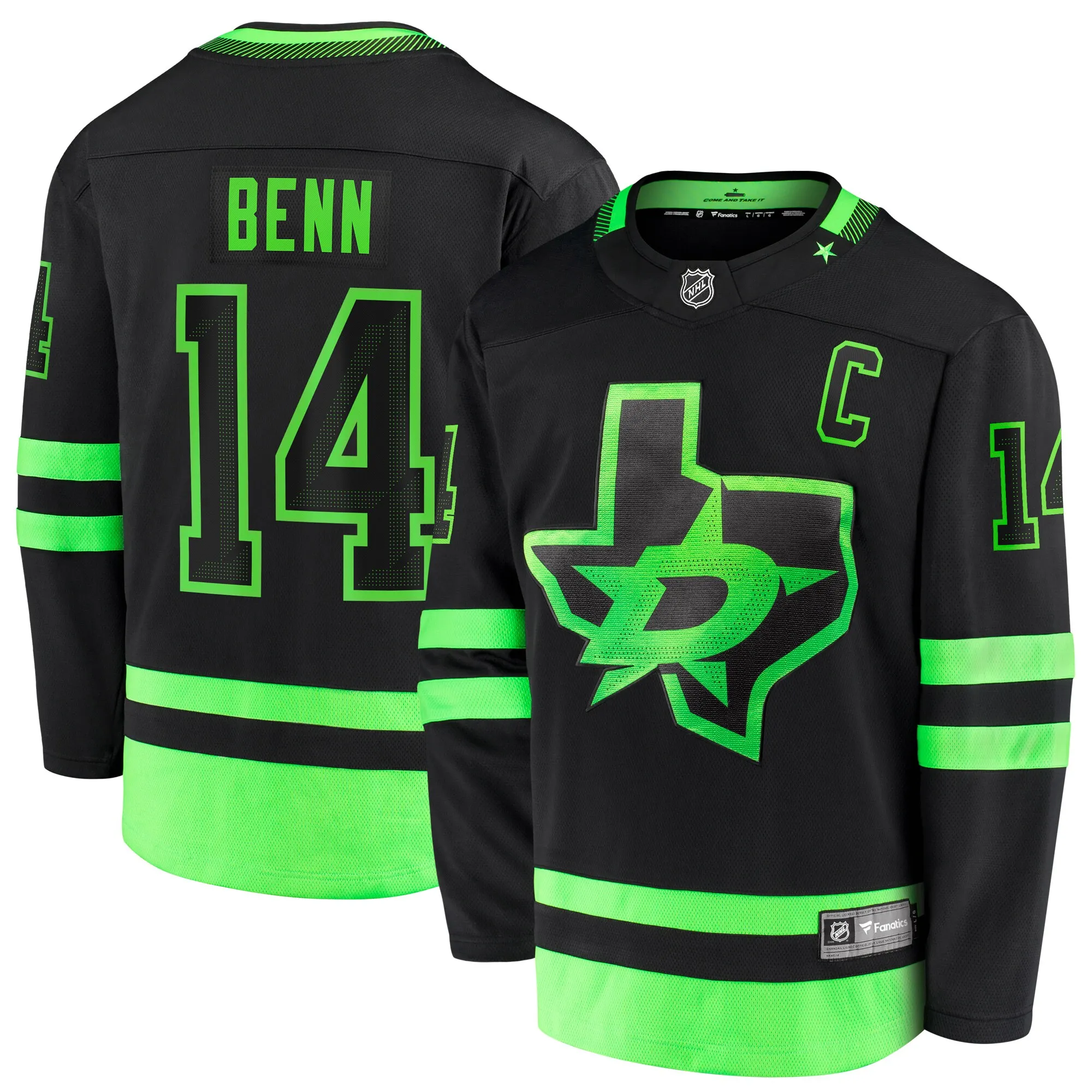 Jamie Benn Dallas Stars Fanatics Alternate Premier Breakaway Player Jersey - Black