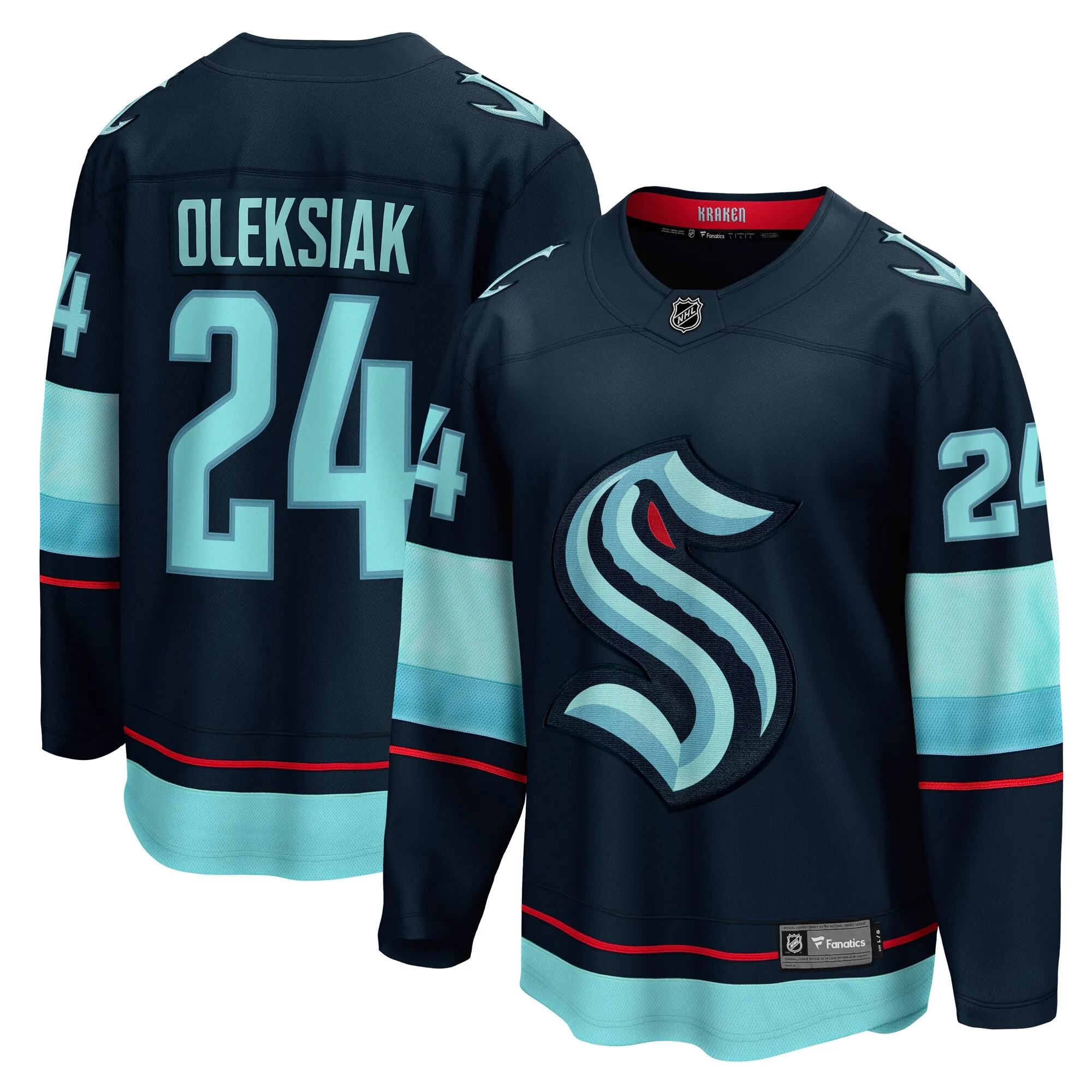 Jamie Oleksiak Seattle Kraken Fanatics Home Breakaway Player Jersey - Deep Sea Blue