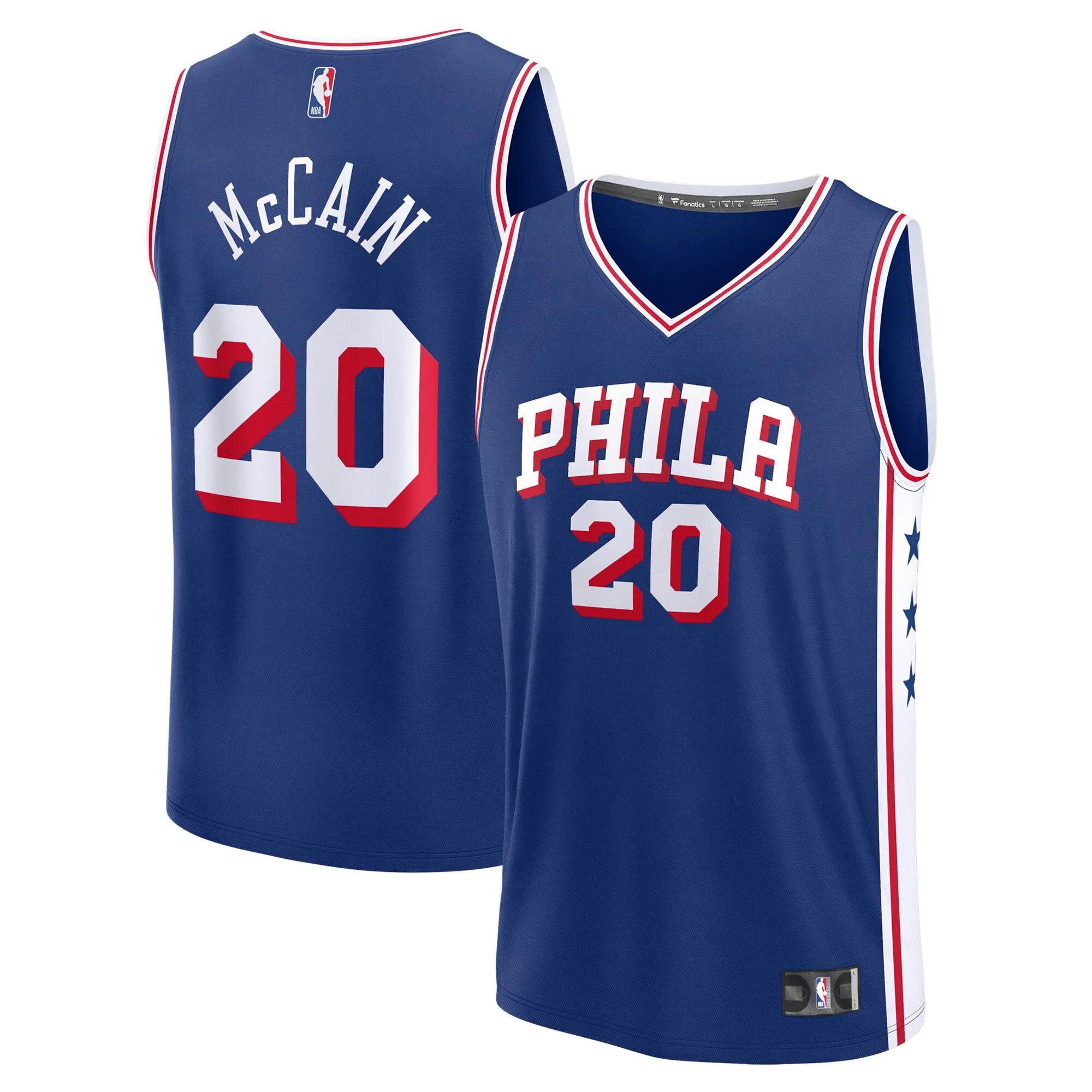 Jared McCain Philadelphia 76ers Fanatics 2024 NBA Draft Fast Break Player Jersey - Icon Edition - Royal