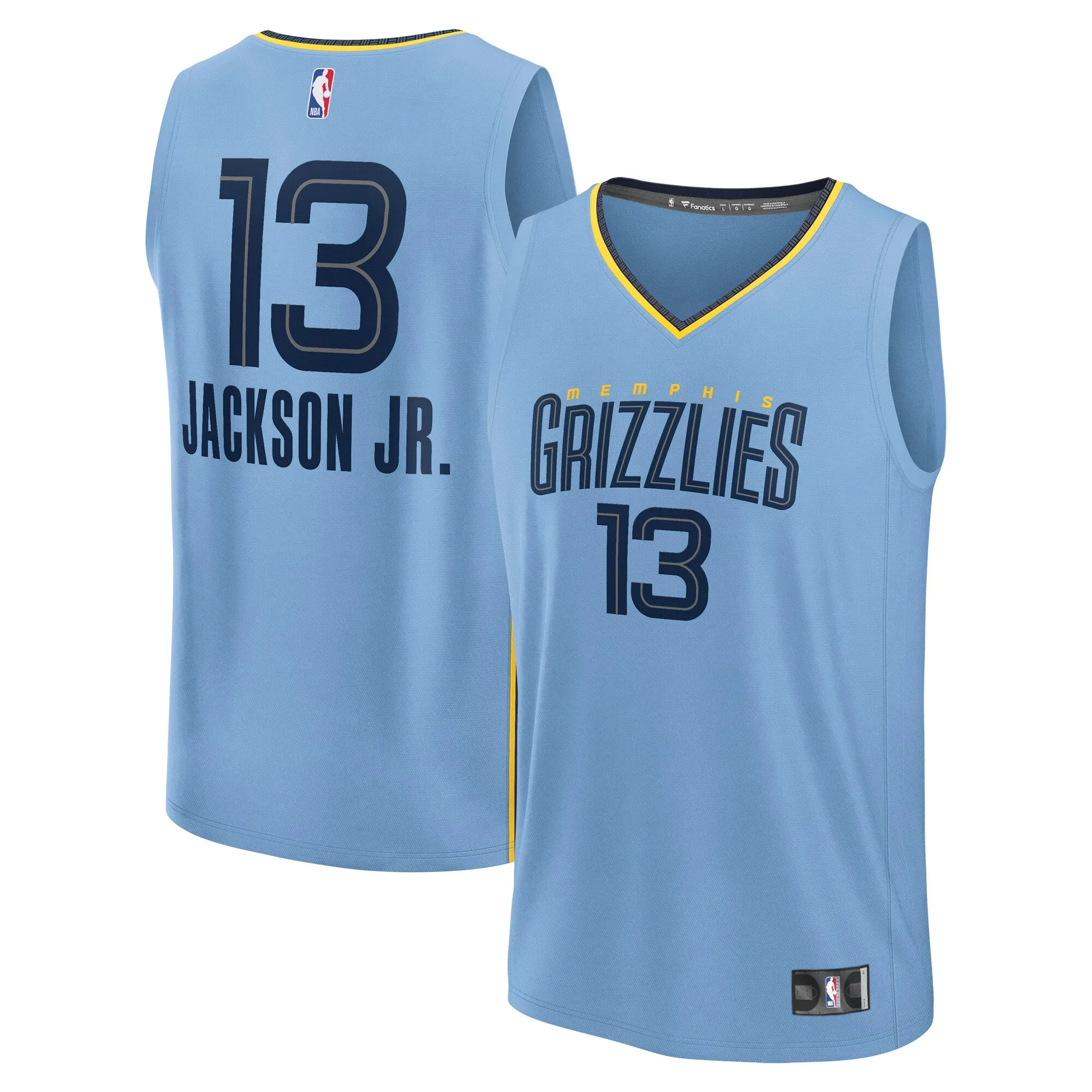 Jaren Jackson Jr. Memphis Grizzlies Fanatics Fast Break Replica Player Jersey - Statement Edition - Light Blue