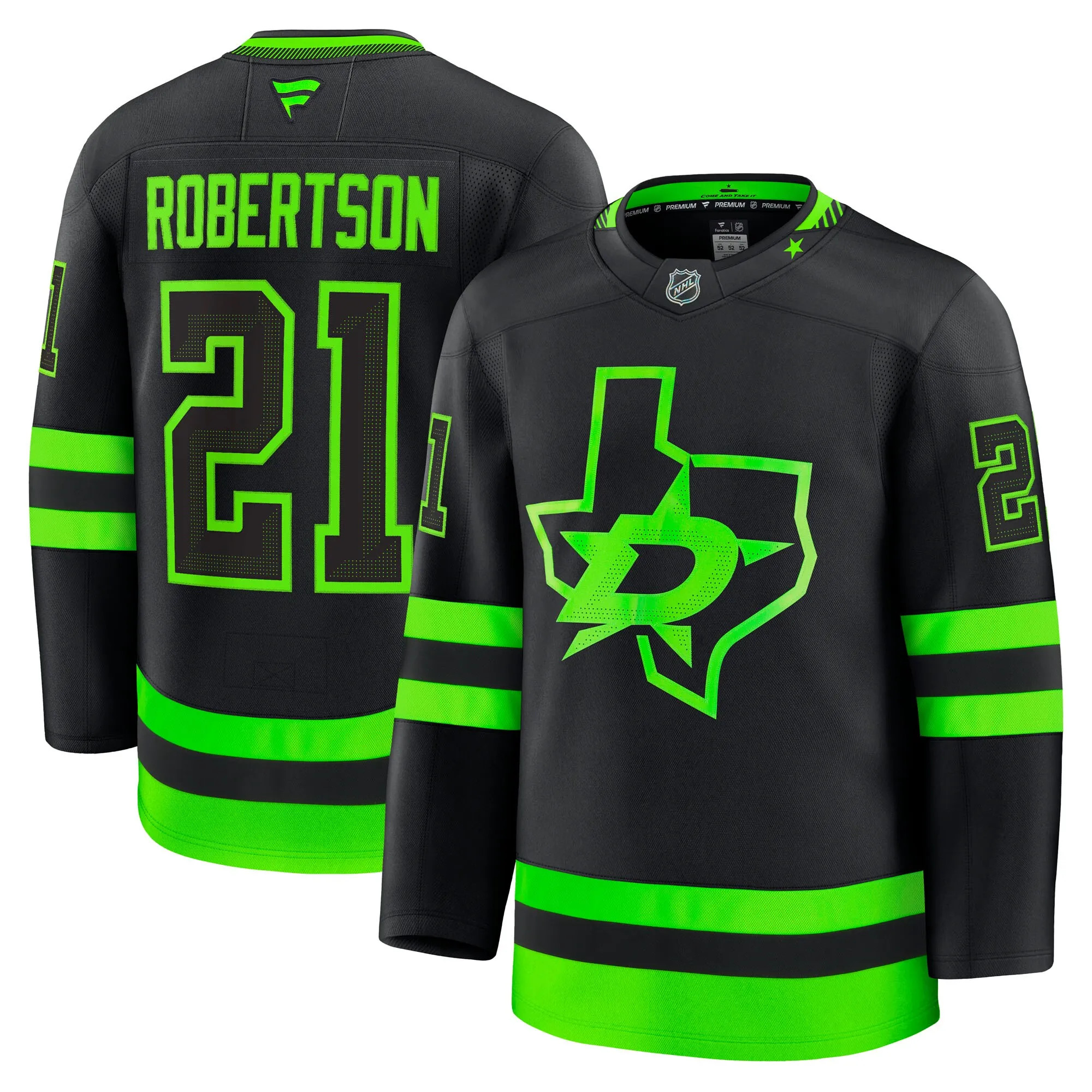 Jason Robertson Dallas Stars Fanatics Alternate Premium Jersey - Black