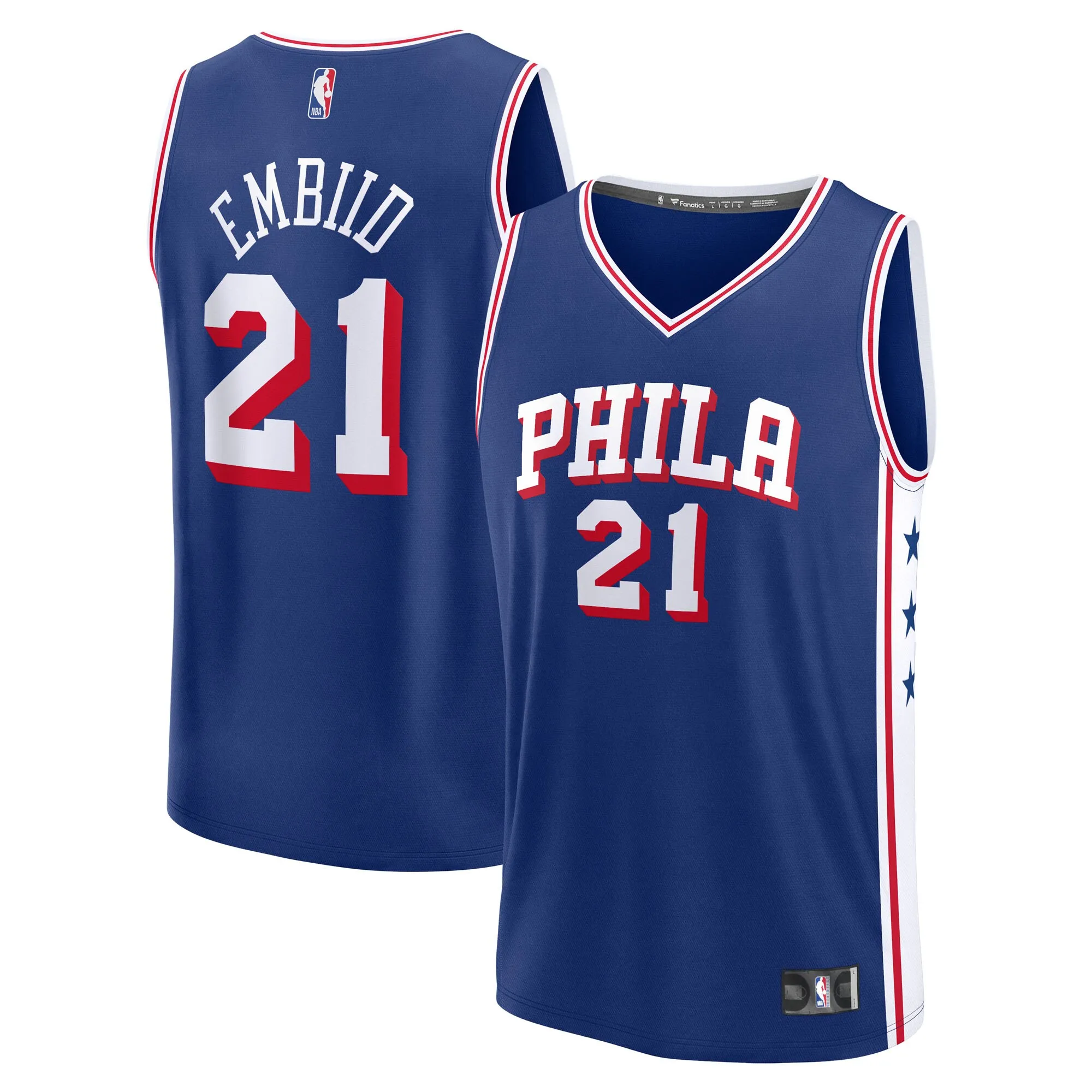 Joel Embiid Philadelphia 76ers Fanatics Fast Break Replica Player Jersey - Icon Edition - Royal