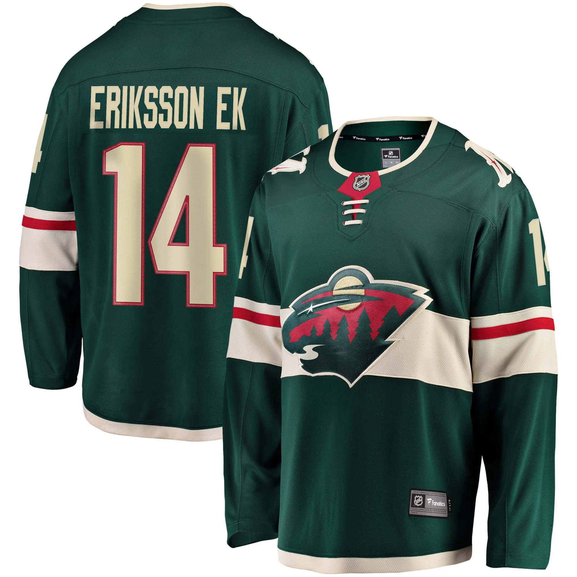 Joel Eriksson Ek Minnesota Wild Fanatics Breakaway Jersey - Green