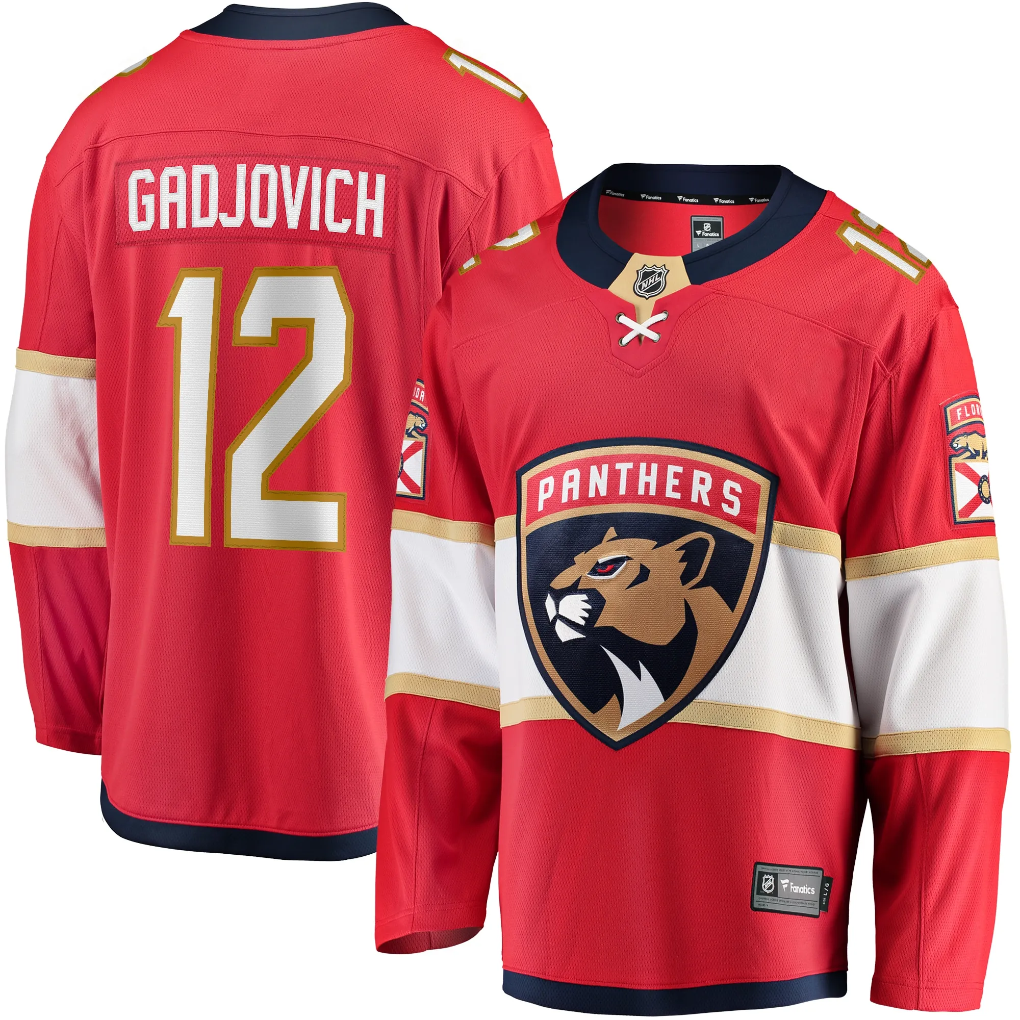 Jonah Gadjovich Florida Panthers Fanatics  Premier Breakaway Player Jersey - Red