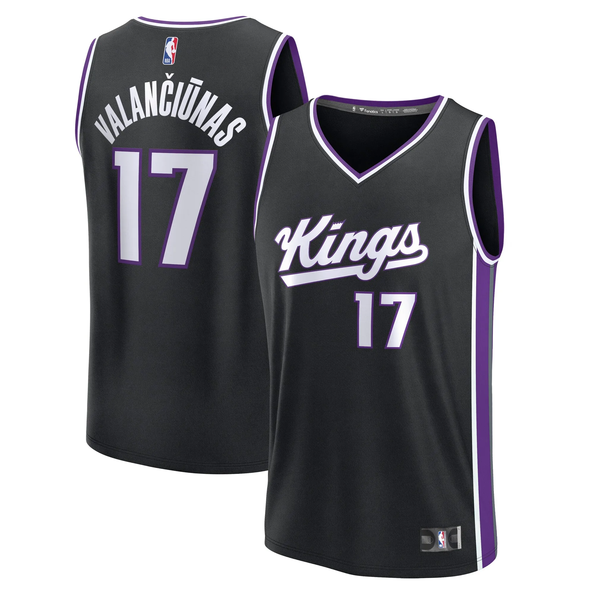 Jonas Valanciunas Sacramento Kings Fanatics Fast Break Replica Player Jersey - Icon Edition - Black