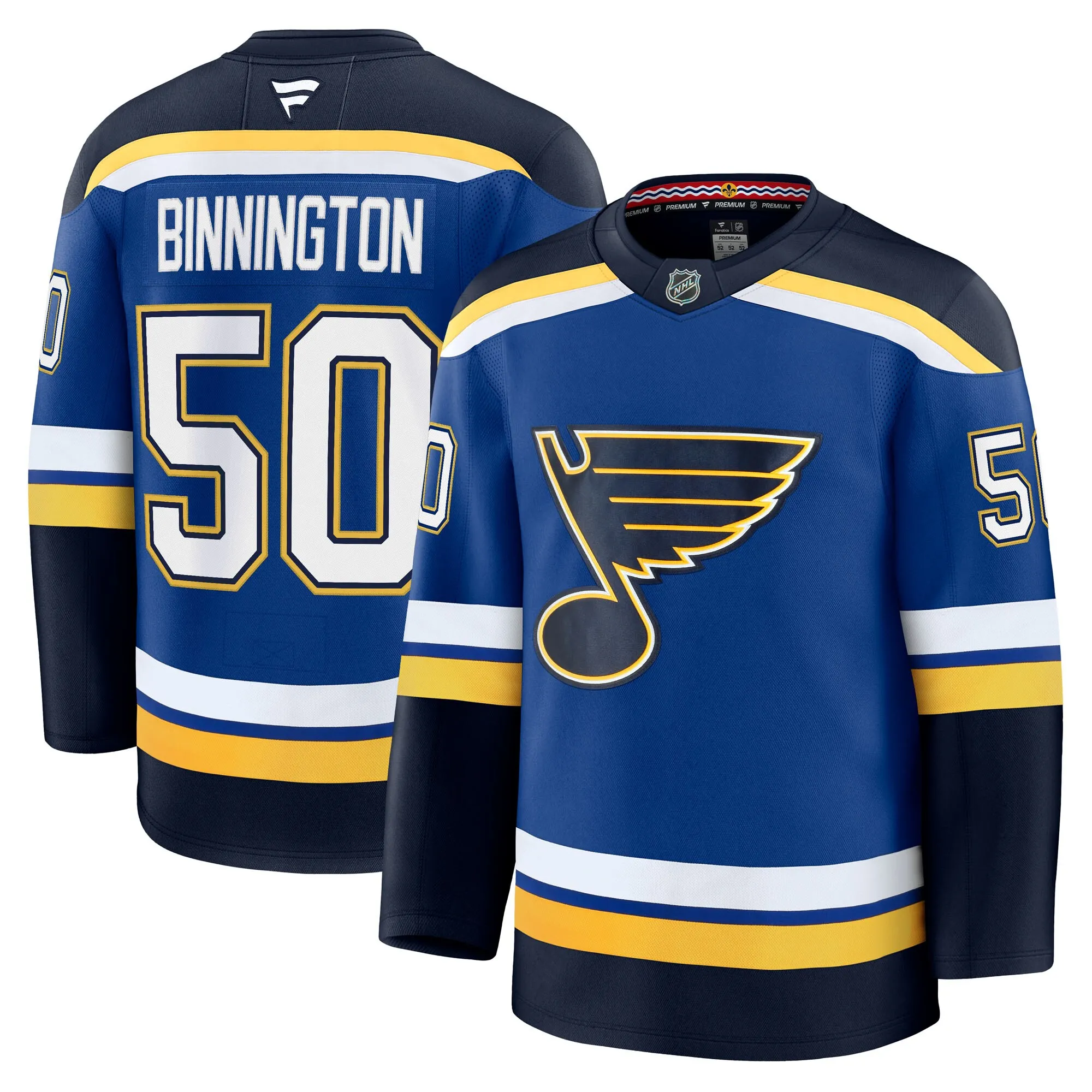 Jordan Binnington St. Louis Blues Fanatics Home Premium Jersey - Blue