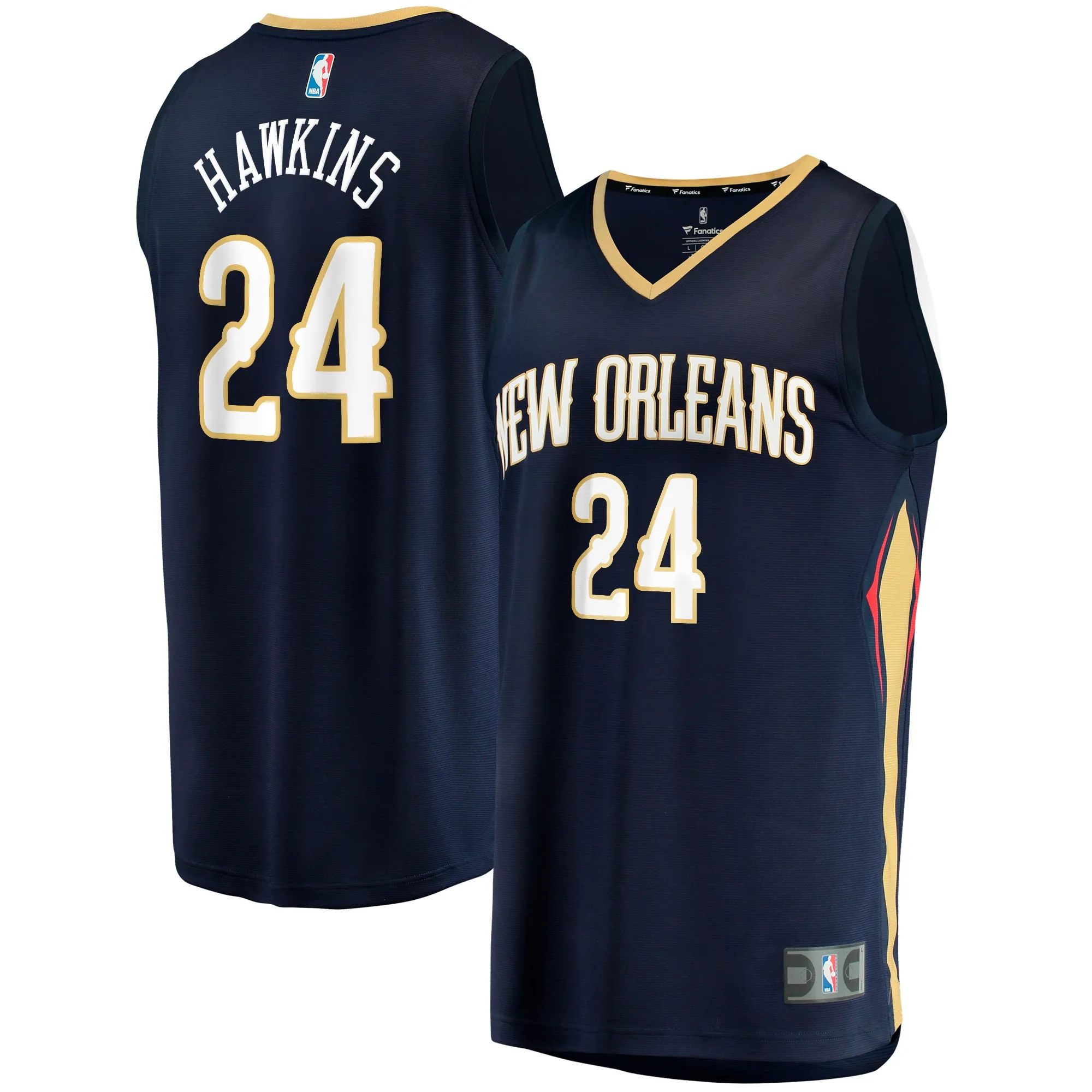 Jordan Hawkins New Orleans Pelicans Fanatics  Fast Break Replica Jersey - Icon Edition - Navy