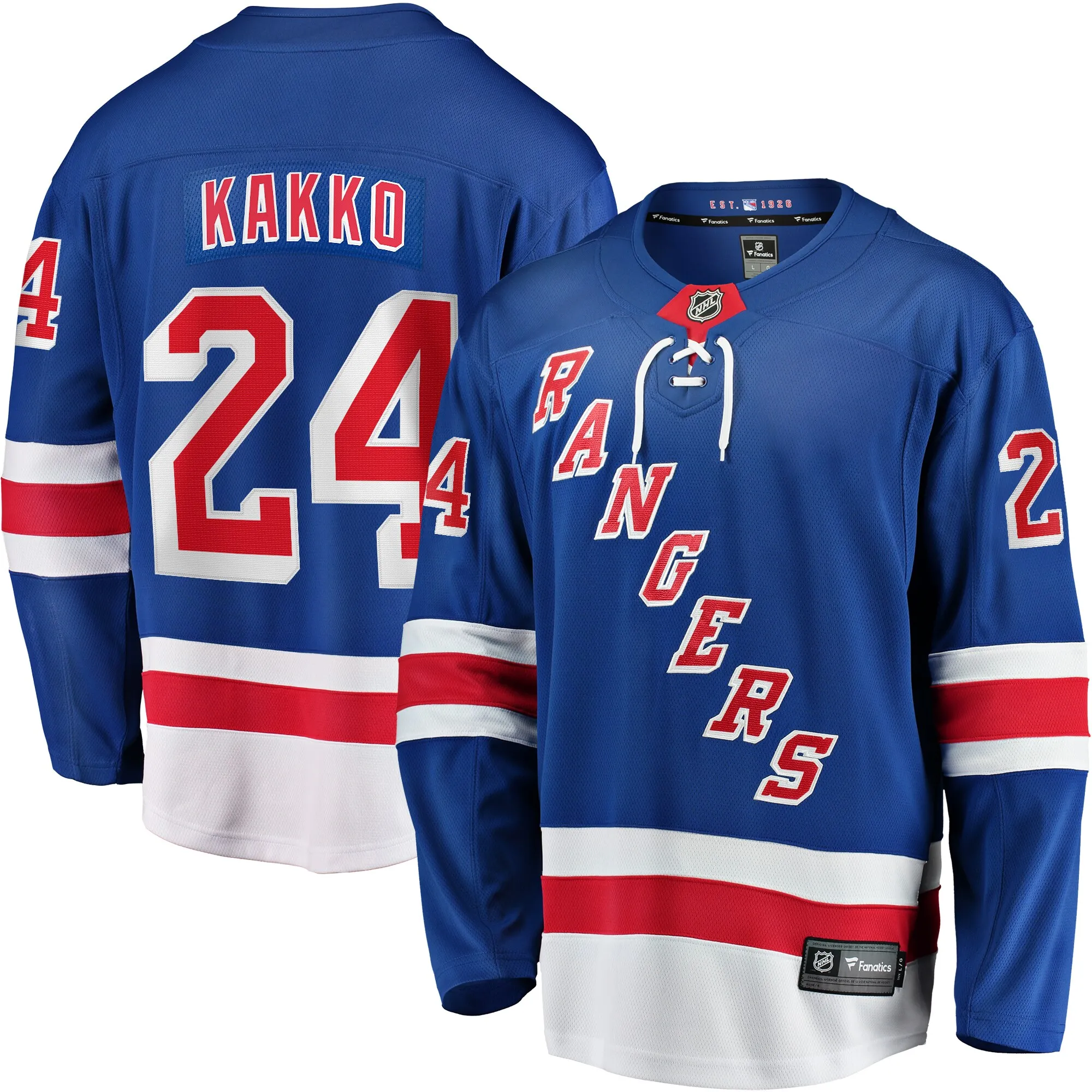 Kaapo Kakko New York Rangers Fanatics Replica Player Jersey - Blue