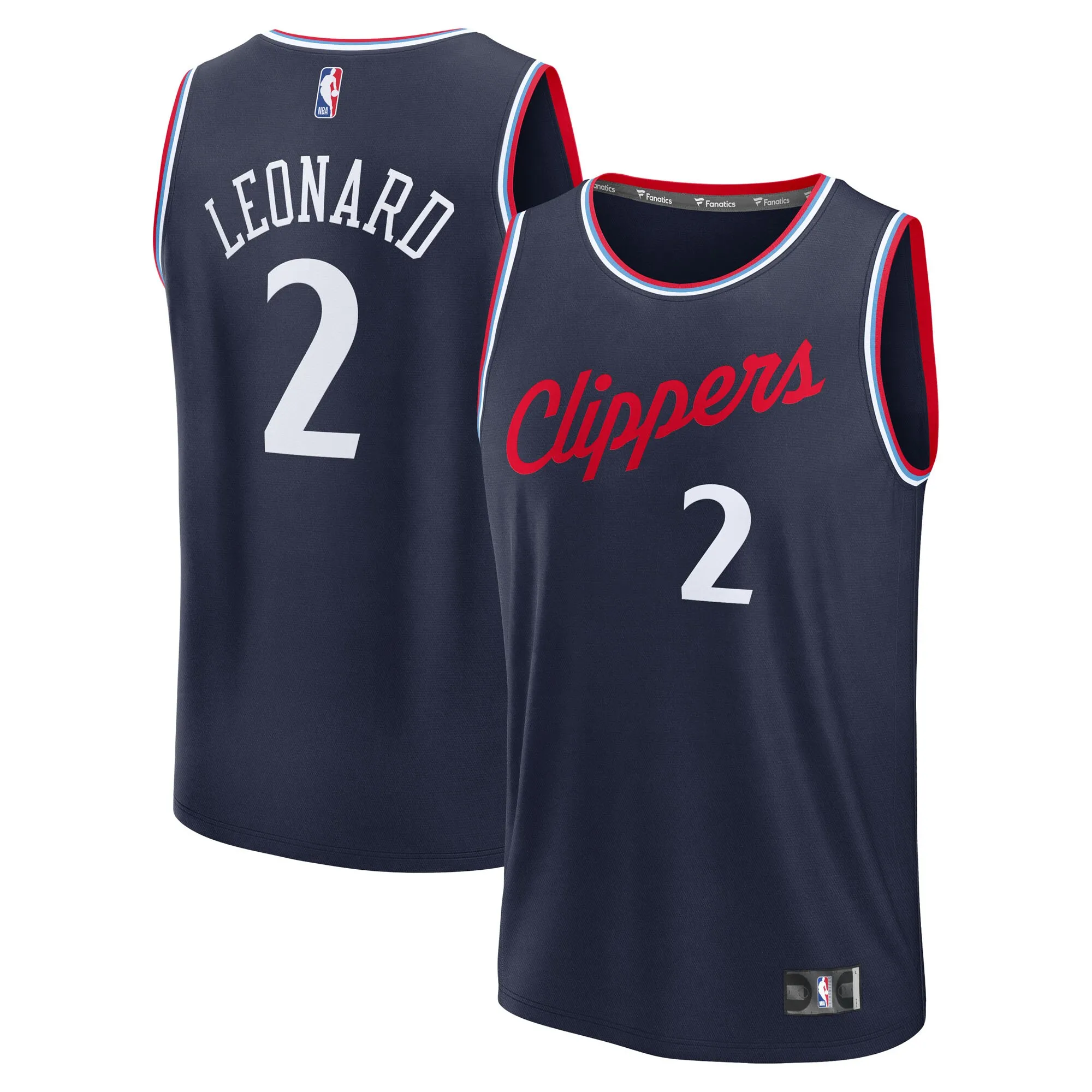 Kawhi Leonard LA Clippers Fanatics Fast Break Replica Player Jersey - Navy - Icon Edition