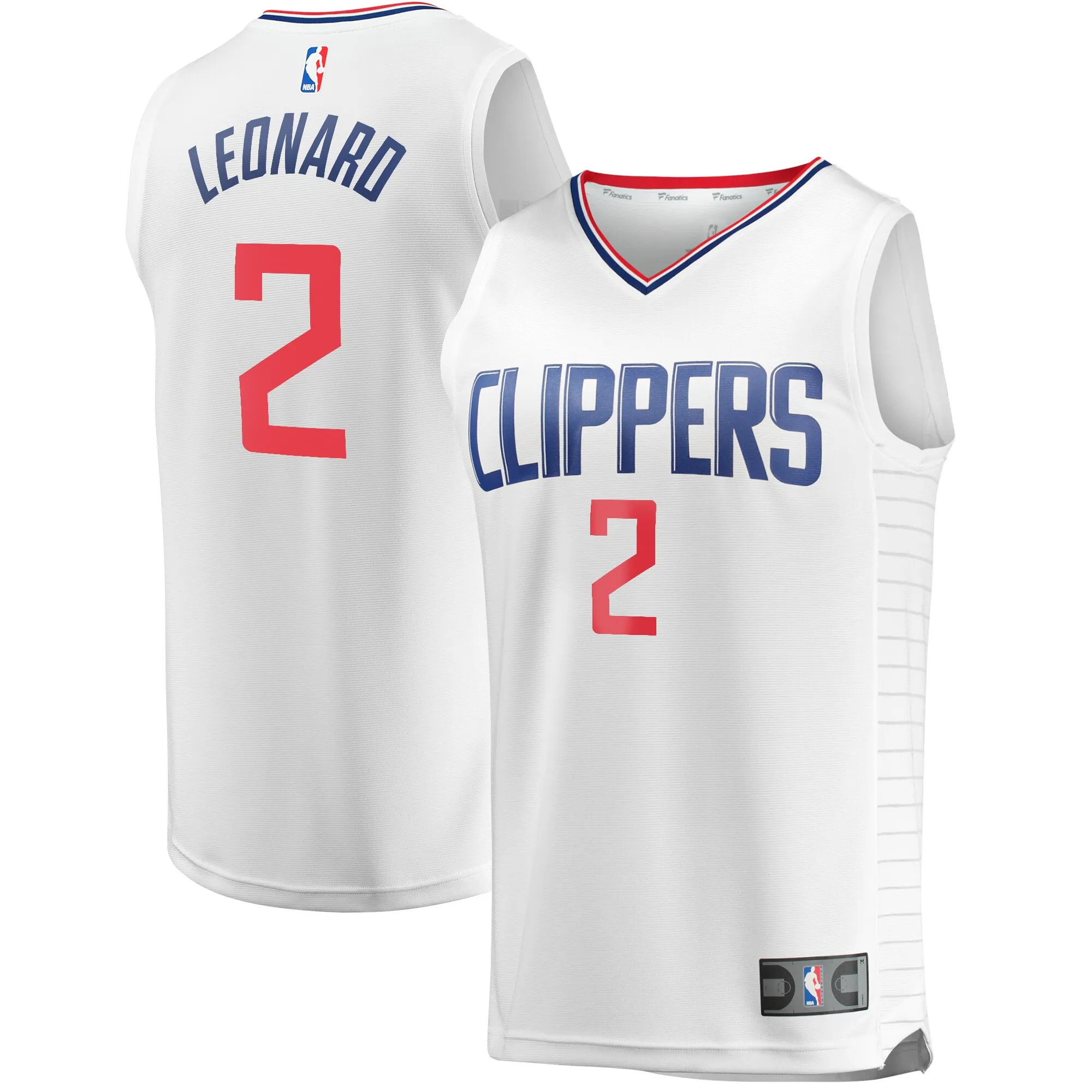 Kawhi Leonard LA Clippers Fanatics Fast Break Replica Jersey White - Association Edition