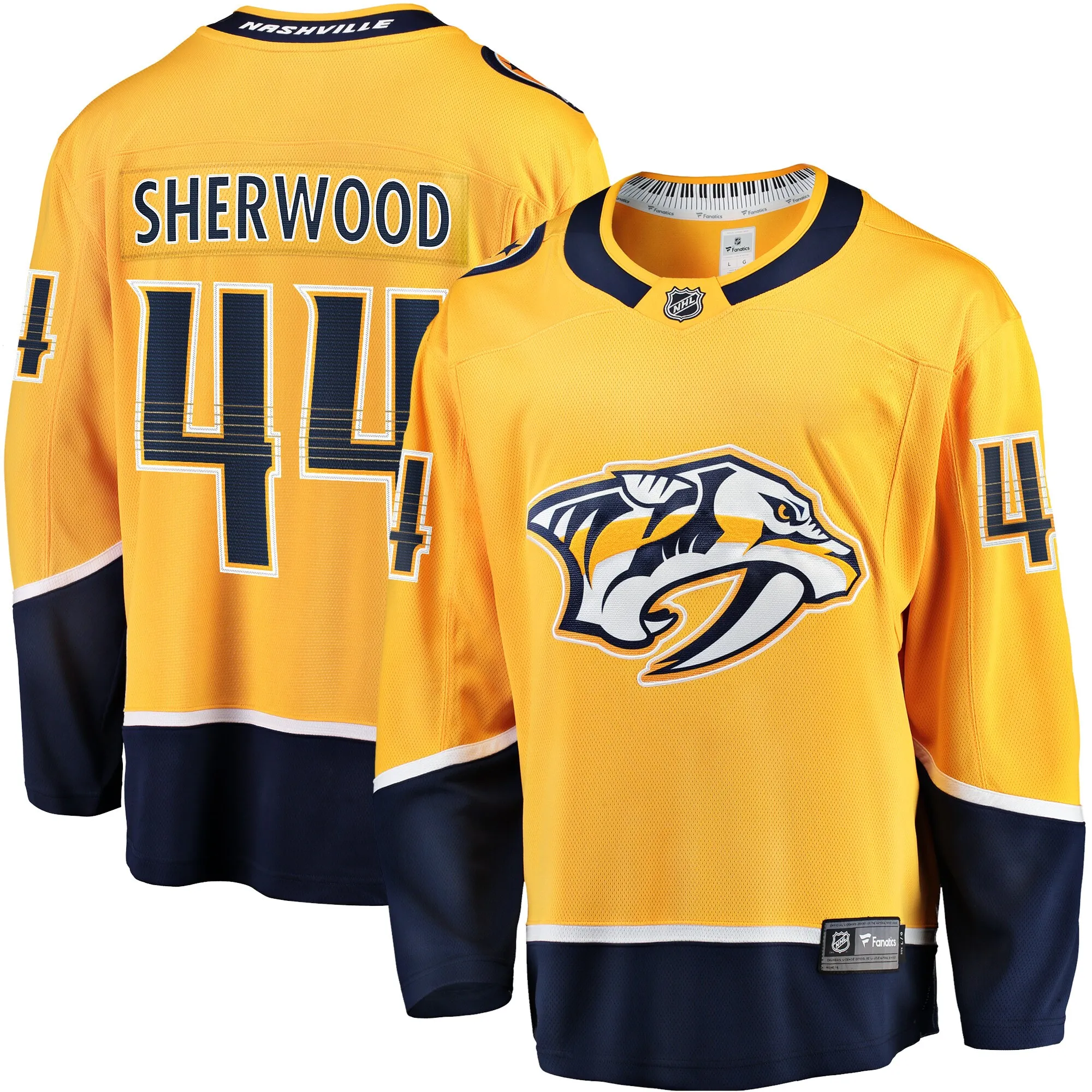Kiefer Sherwood Nashville Predators Fanatics Home Breakaway Player Jersey - Gold