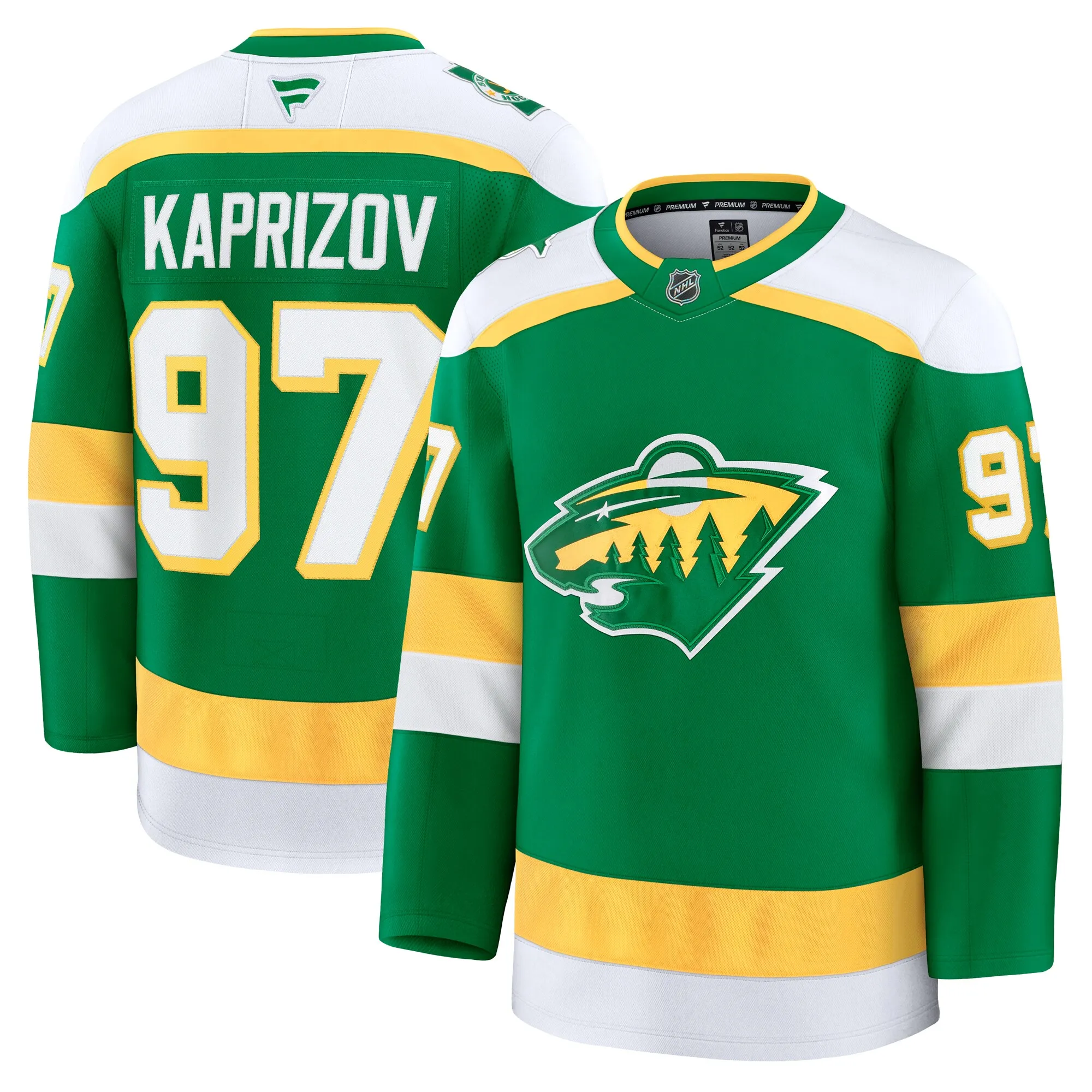 Kirill Kaprizov Minnesota Wild Fanatics Alternate Premium Jersey - Green