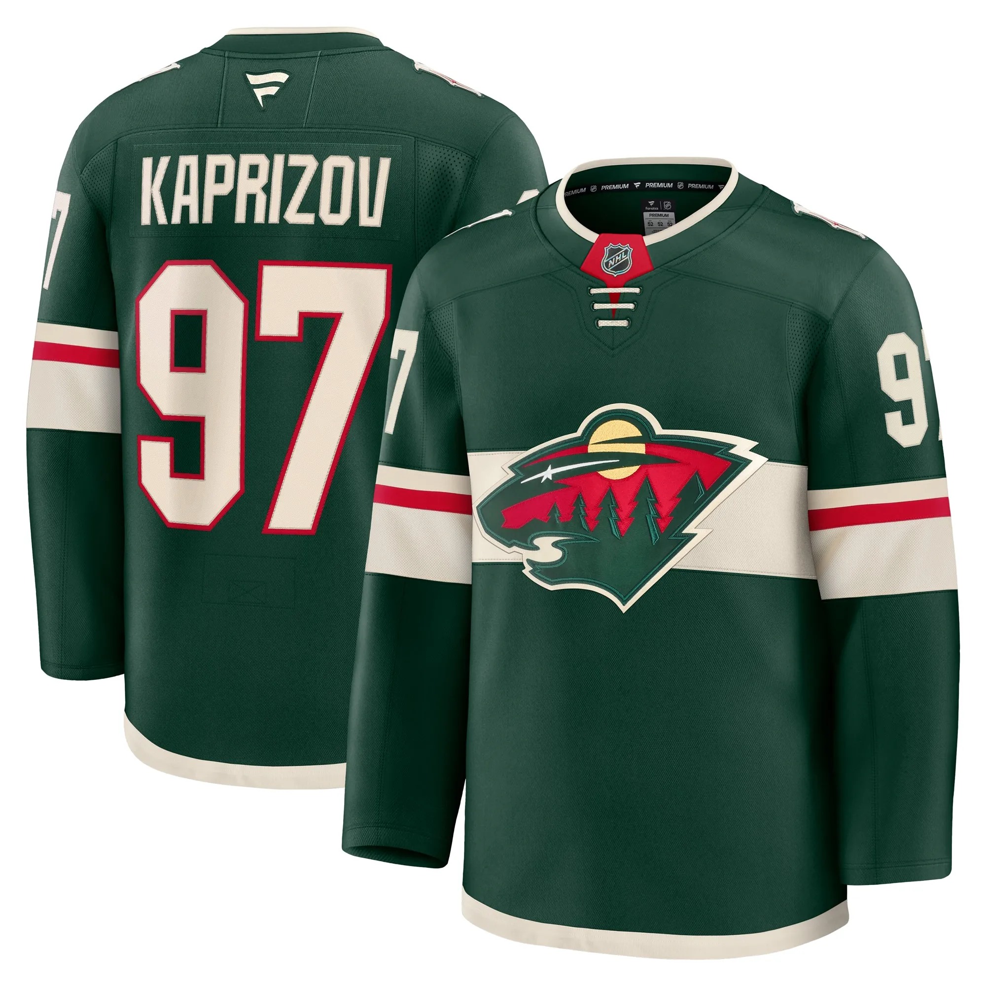 Kirill Kaprizov Minnesota Wild Fanatics Home Premium Jersey - Green