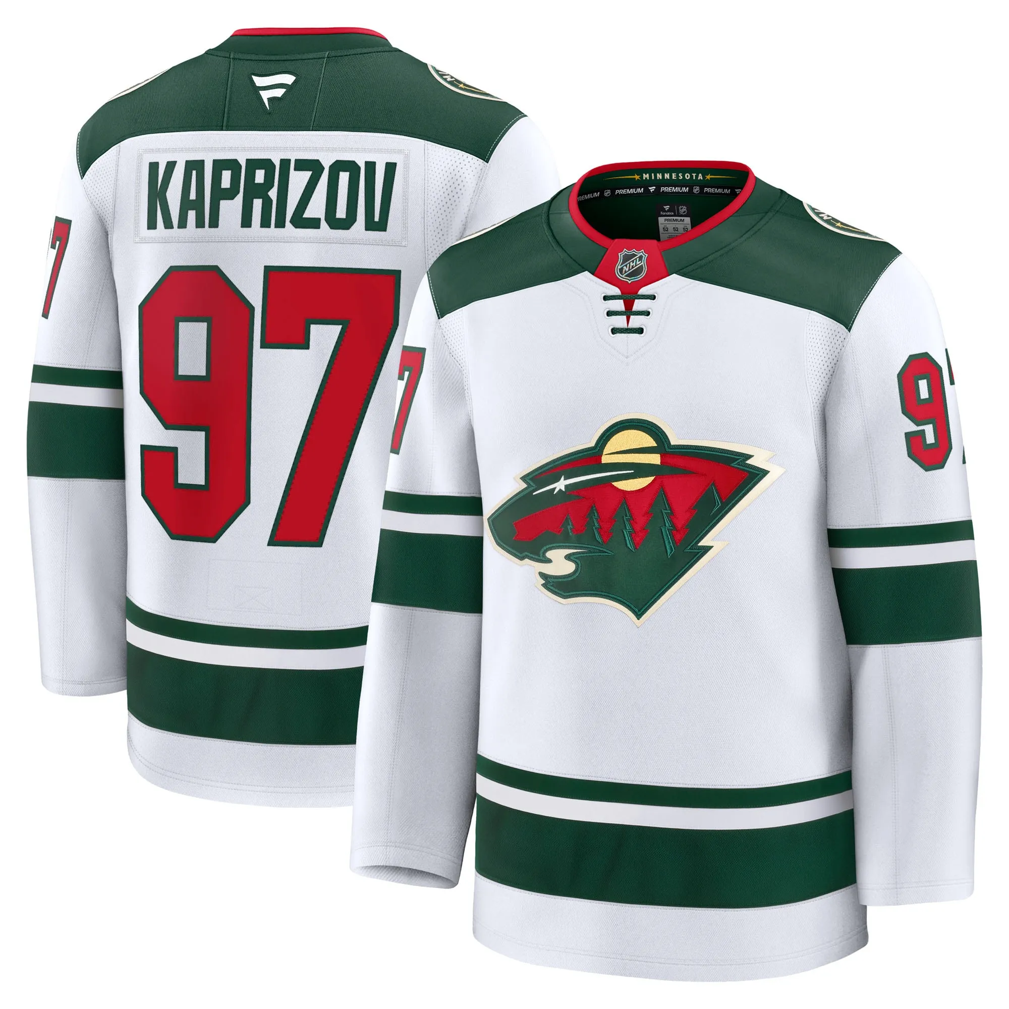 Kirill Kaprizov Minnesota Wild Fanatics Away Premium Jersey - White