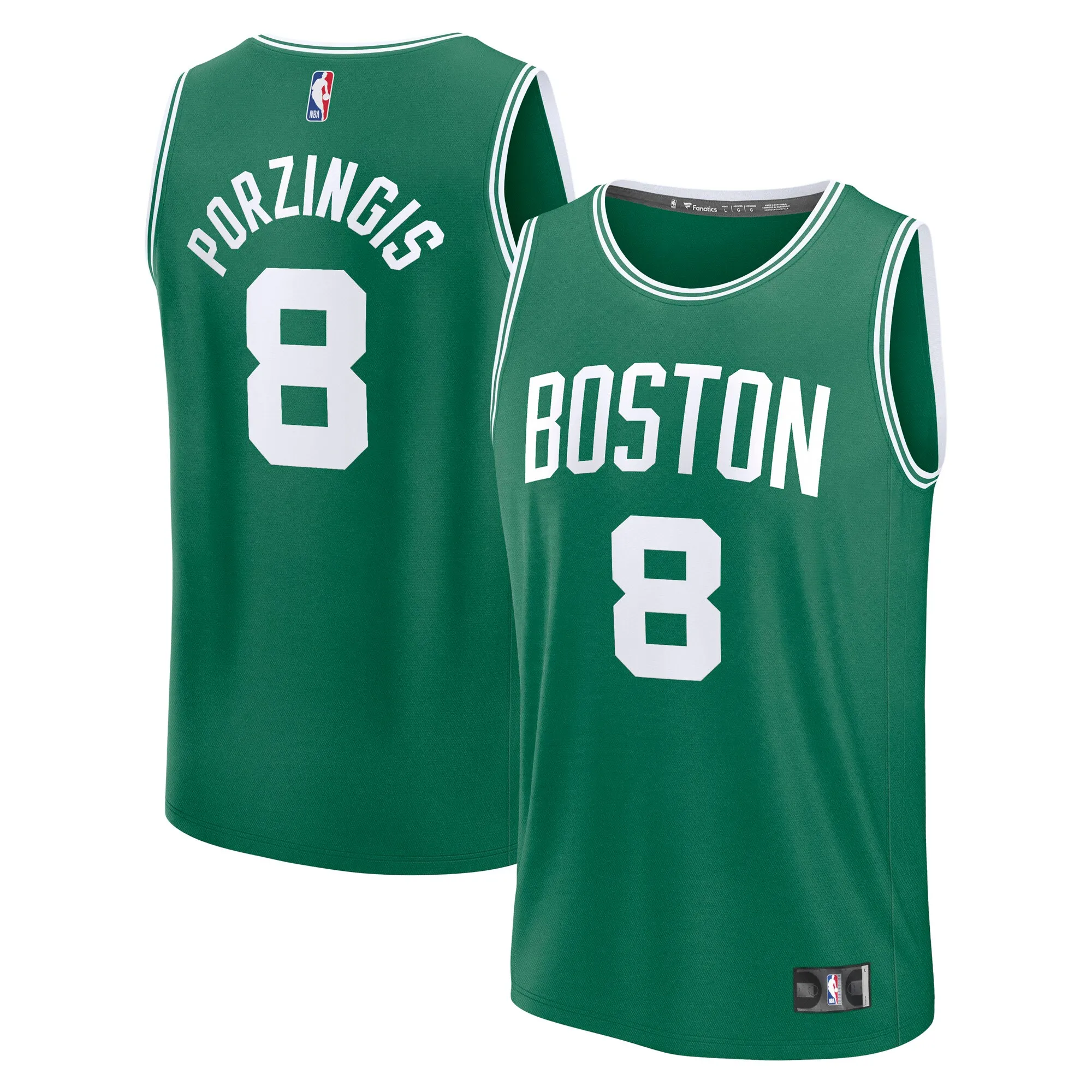 Kristaps Porzingis Boston Celtics Fanatics Fast Break Replica Player Jersey - Icon Edition - Kelly Green