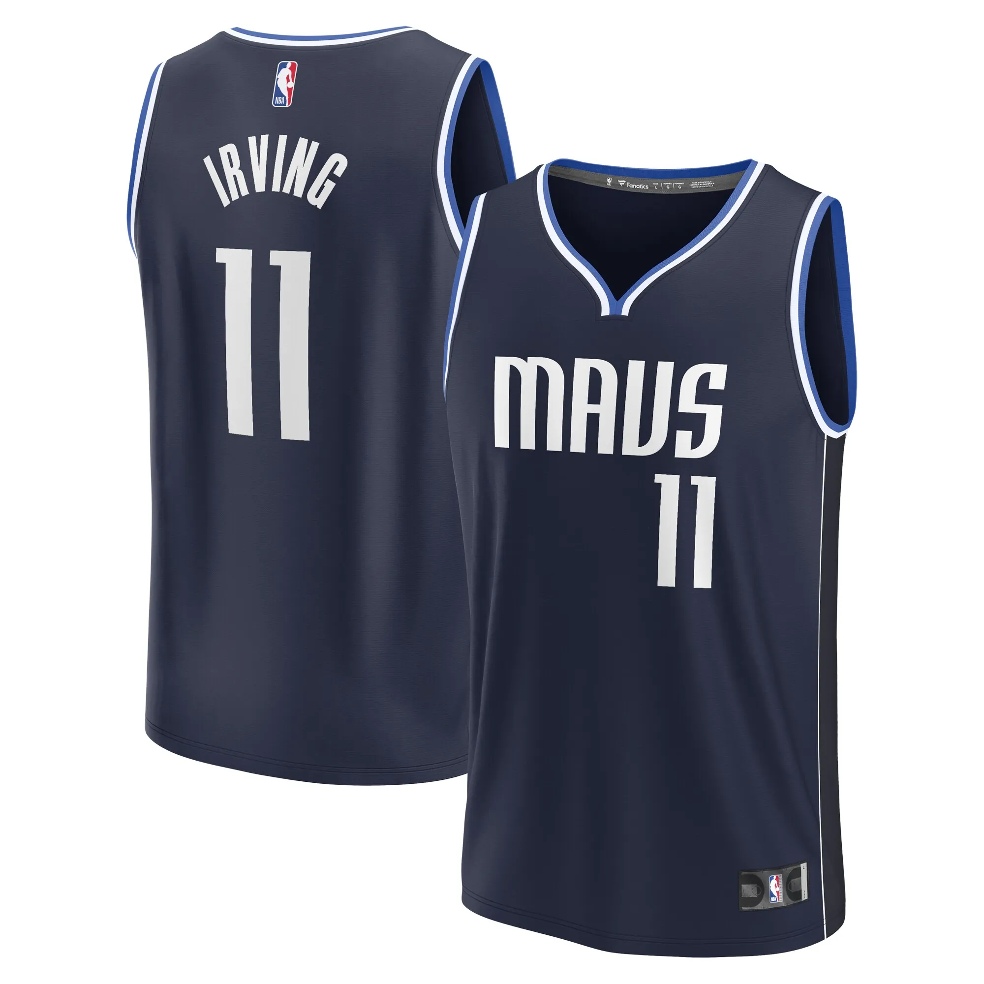 Kyrie Irving Dallas Mavericks Fanatics Fast Break Replica Player Jersey - Statement Edition - Navy