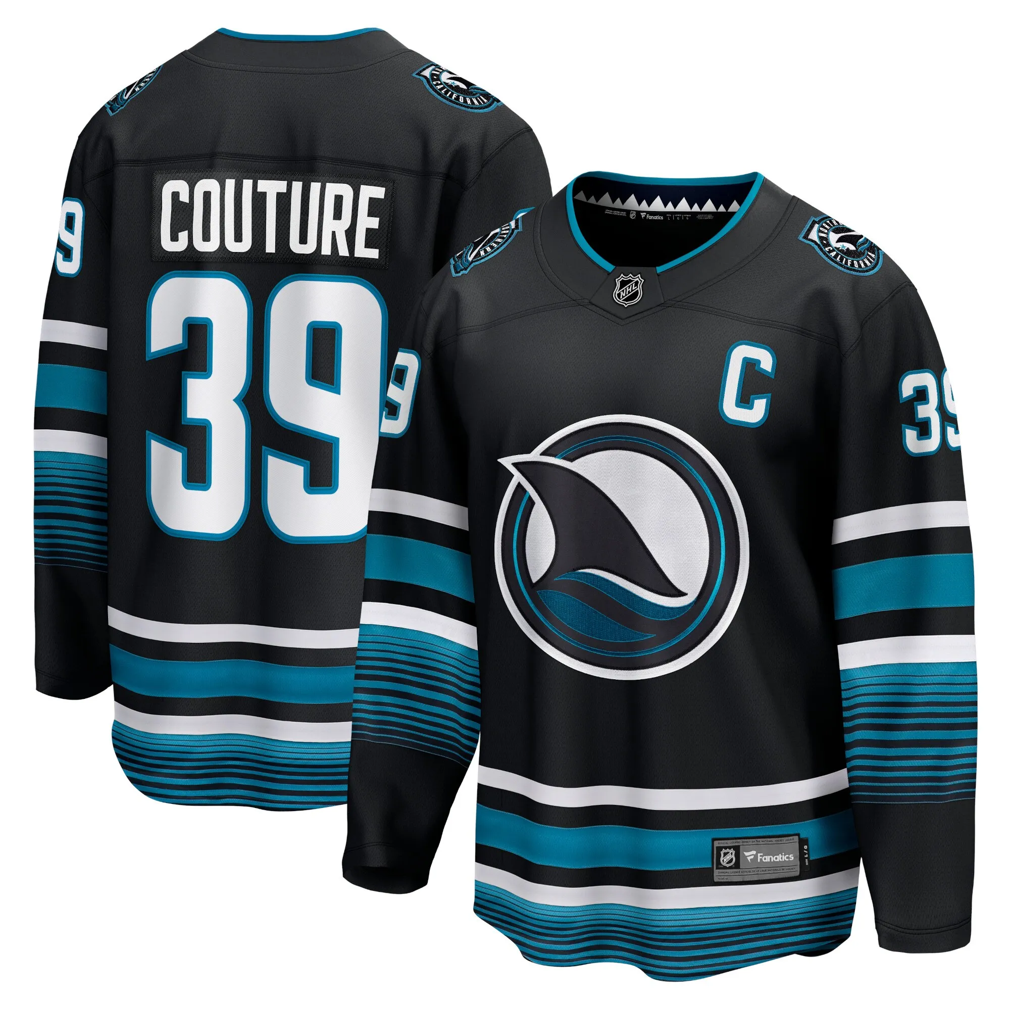 Logan Couture San Jose Sharks Fanatics Alternate Premier Breakaway Player Jersey - Black
