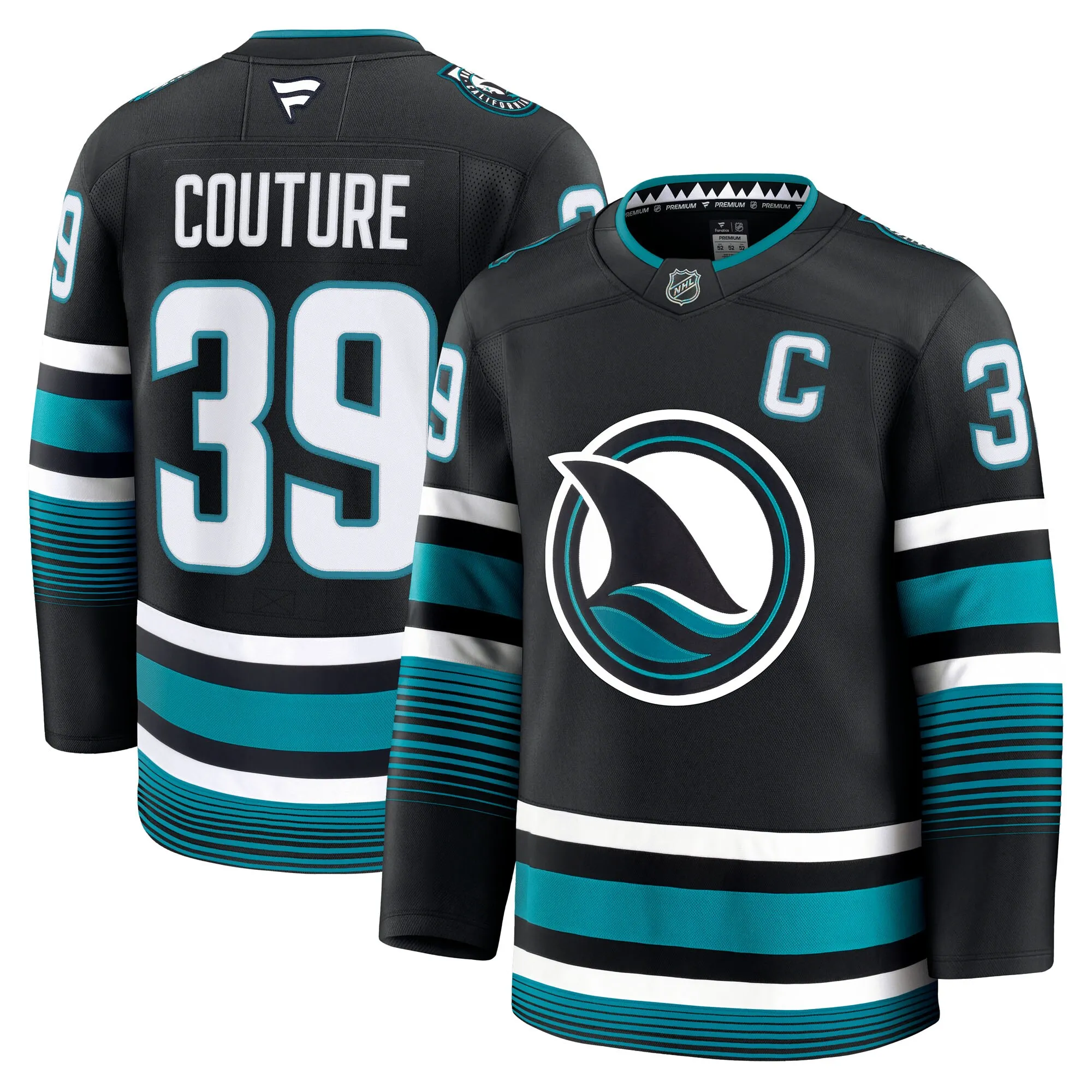 Logan Couture San Jose Sharks Fanatics Alternate Premium Jersey - Black
