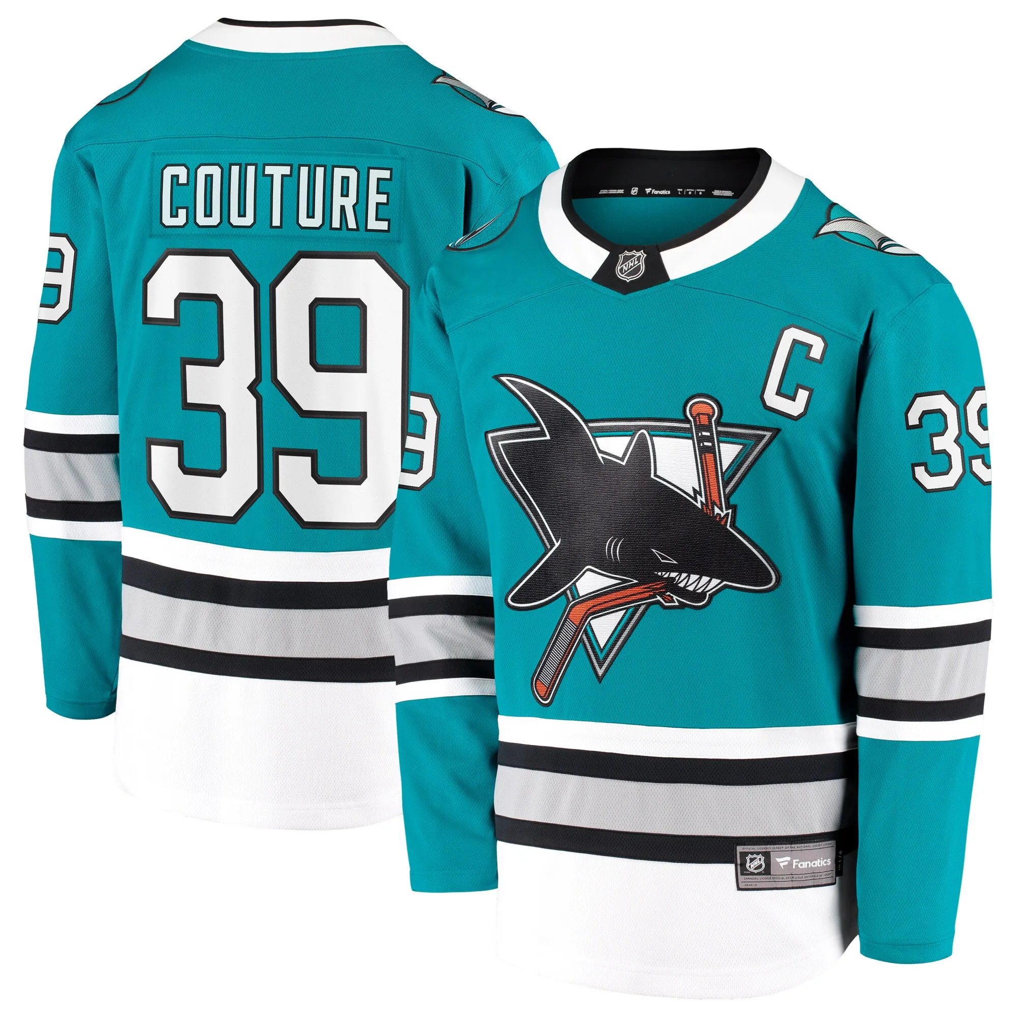 Logan Couture San Jose Sharks Fanatics 30th Anniversary Premier Breakaway Player Jersey - Teal