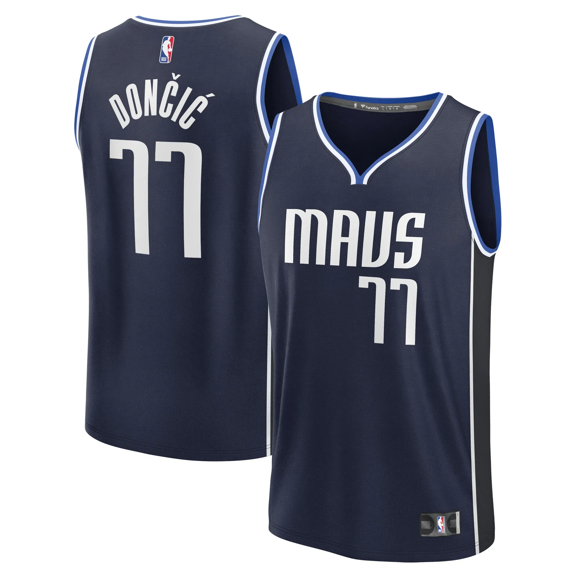 Luka Dončić Dallas Mavericks Fanatics Men's Fast Break Player Jersey - Statement Edition - Navy