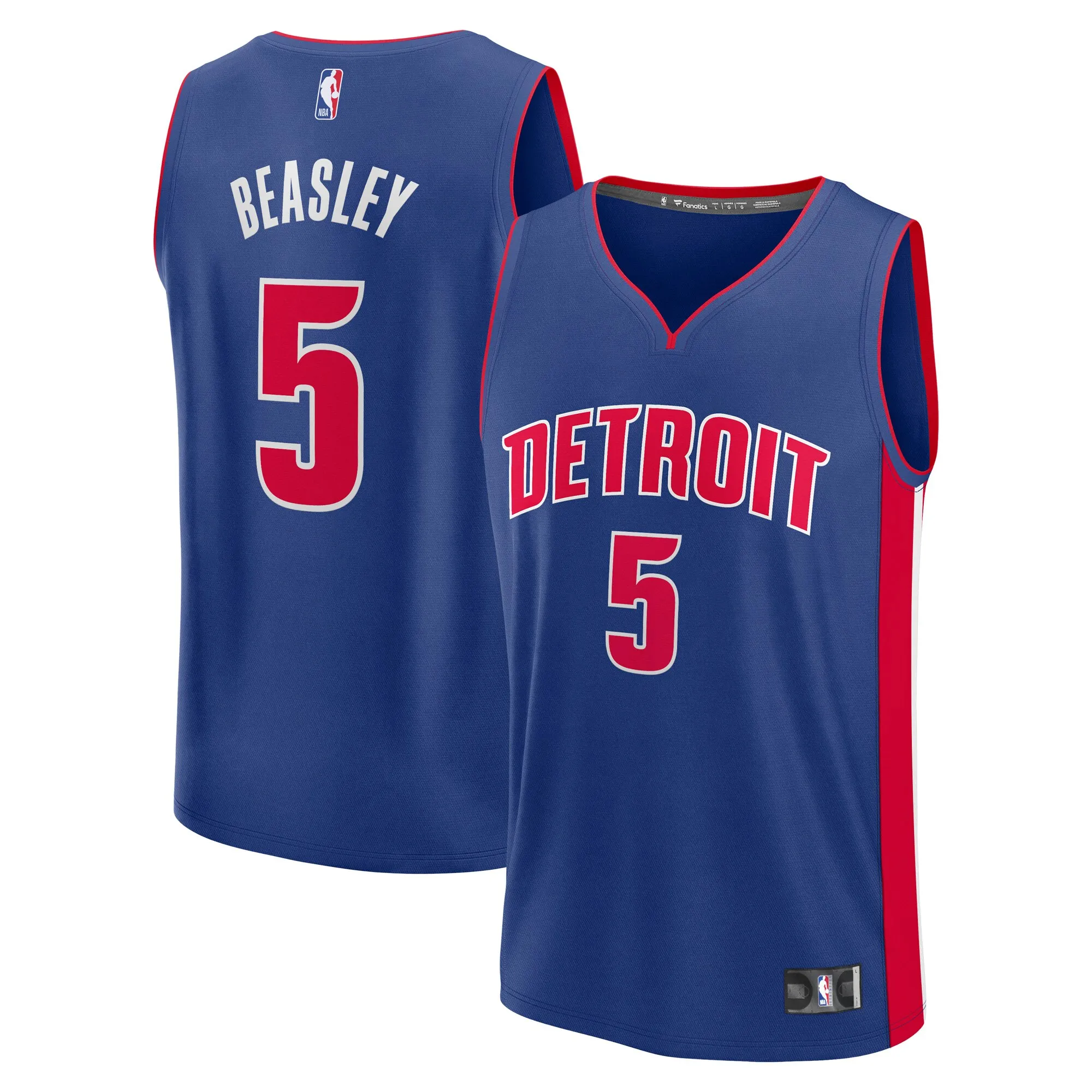 Malik Beasley Detroit Pistons Fanatics Fast Break Replica Player Jersey - Icon Edition - Blue