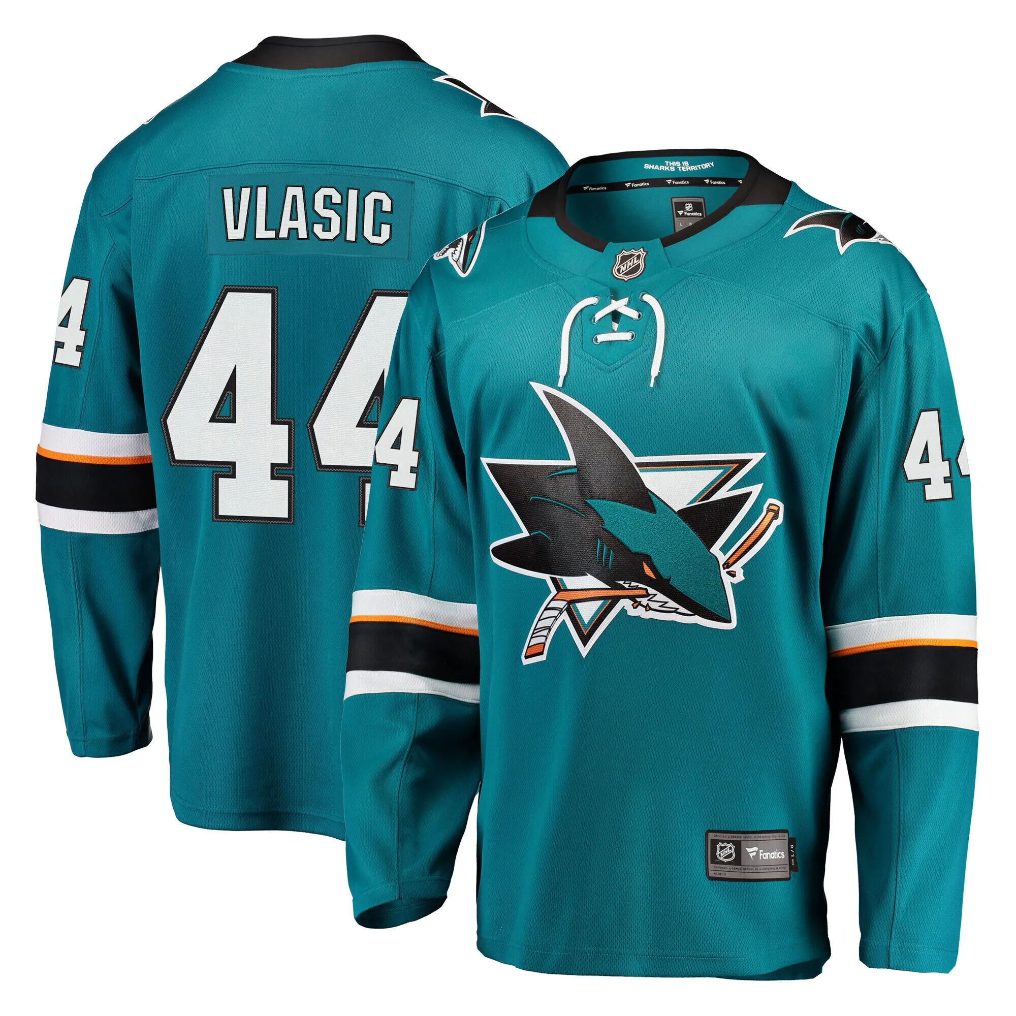 Marc-Edouard Vlasic San Jose Sharks Fanatics  Premier Breakaway Player Jersey - Teal