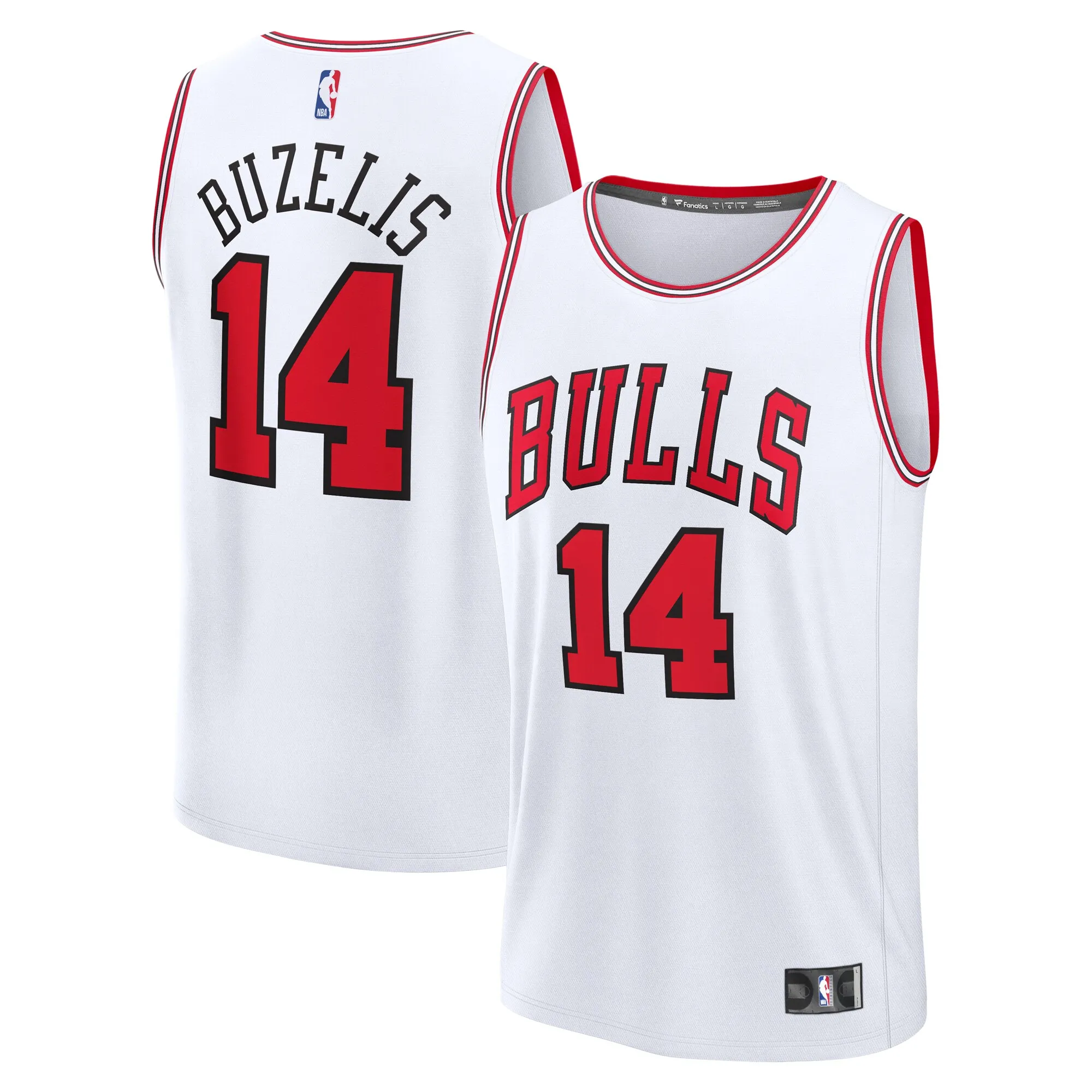 Matas Buzelis Chicago Bulls Fanatics Fast Break Replica Player Jersey - Association Edition - White