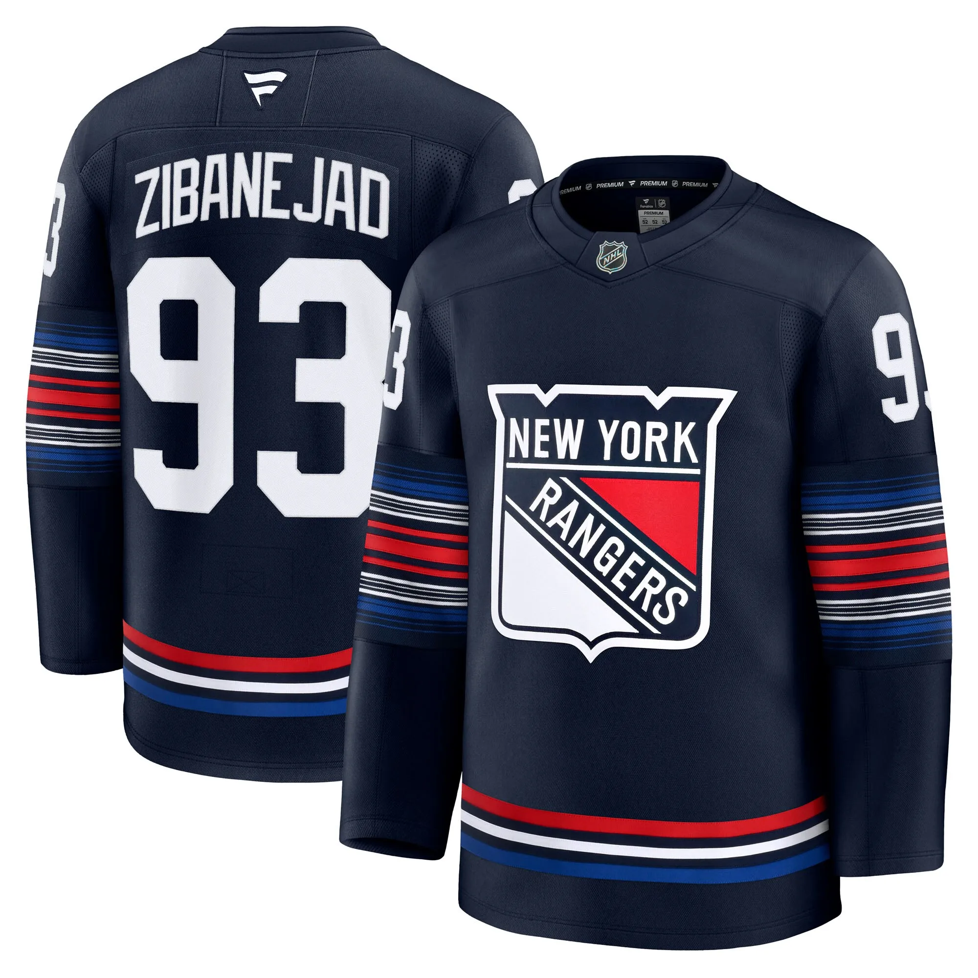 Mika Zibanejad New York Rangers Fanatics Alternate Premium Jersey - Navy