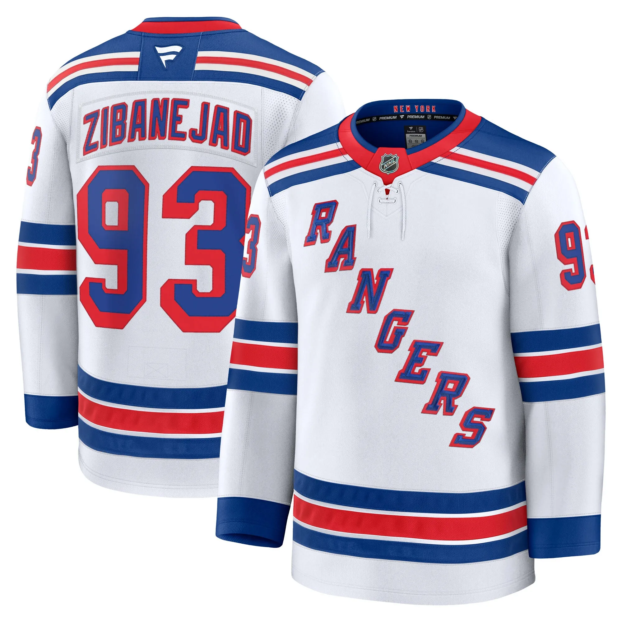 Mika Zibanejad New York Rangers Fanatics Away Premium Jersey - White