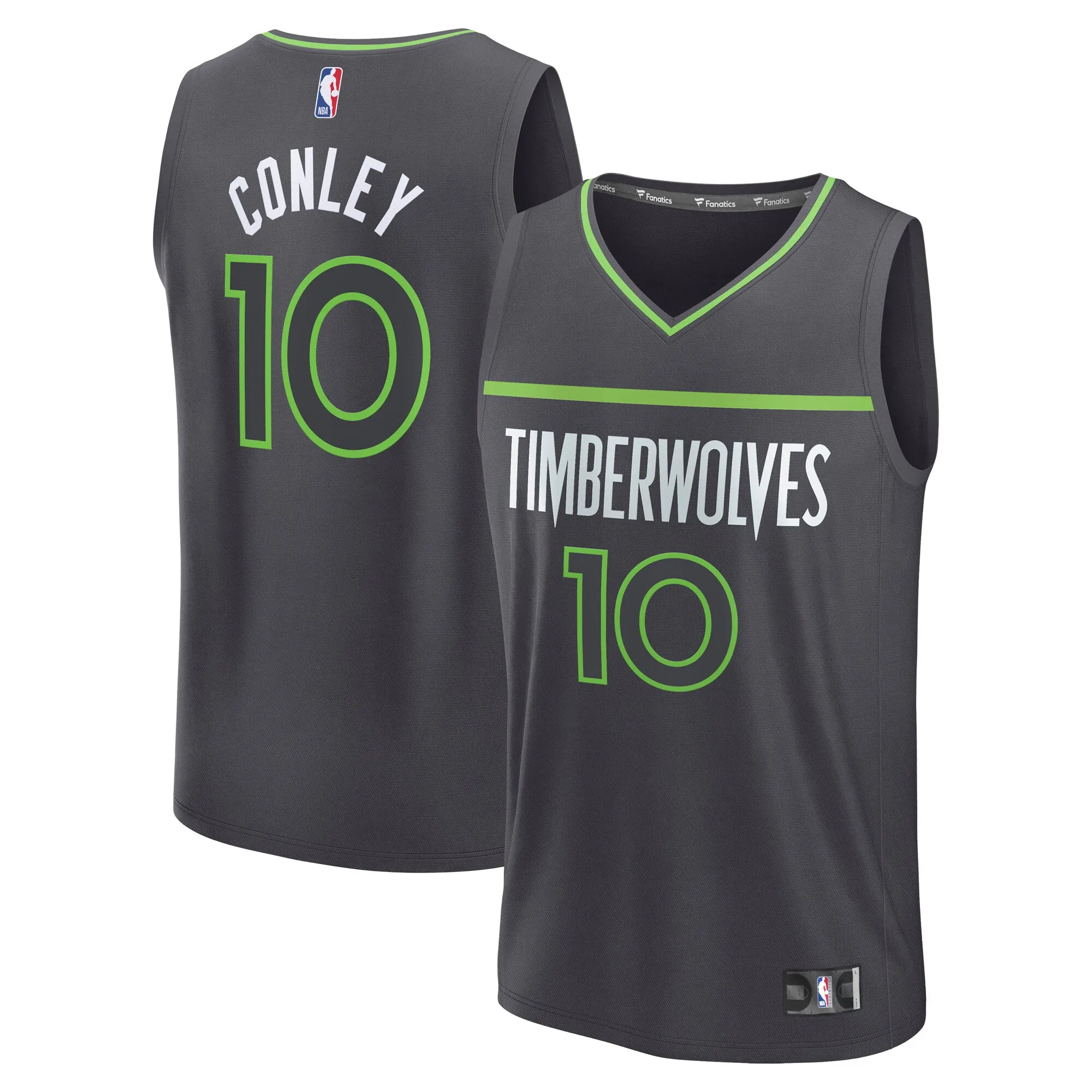Mike Conley Minnesota Timberwolves Fanatics Fast Break Replica Player Jersey - Statement Edition - Charcoal