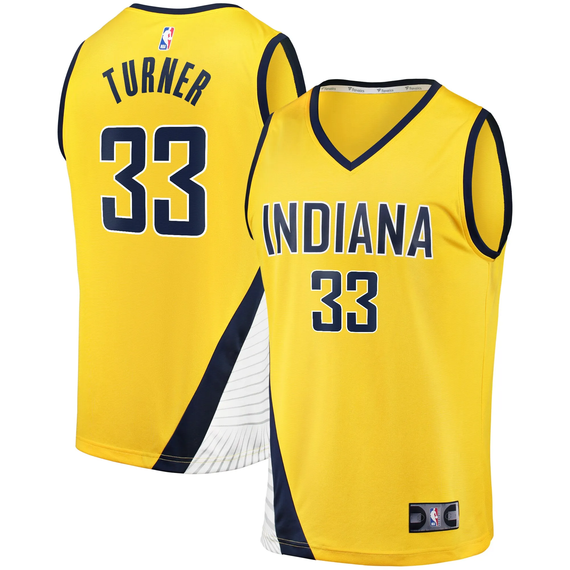 Myles Turner Indiana Pacers Fanatics Fast Break Replica Jersey - Statement Edition - Gold