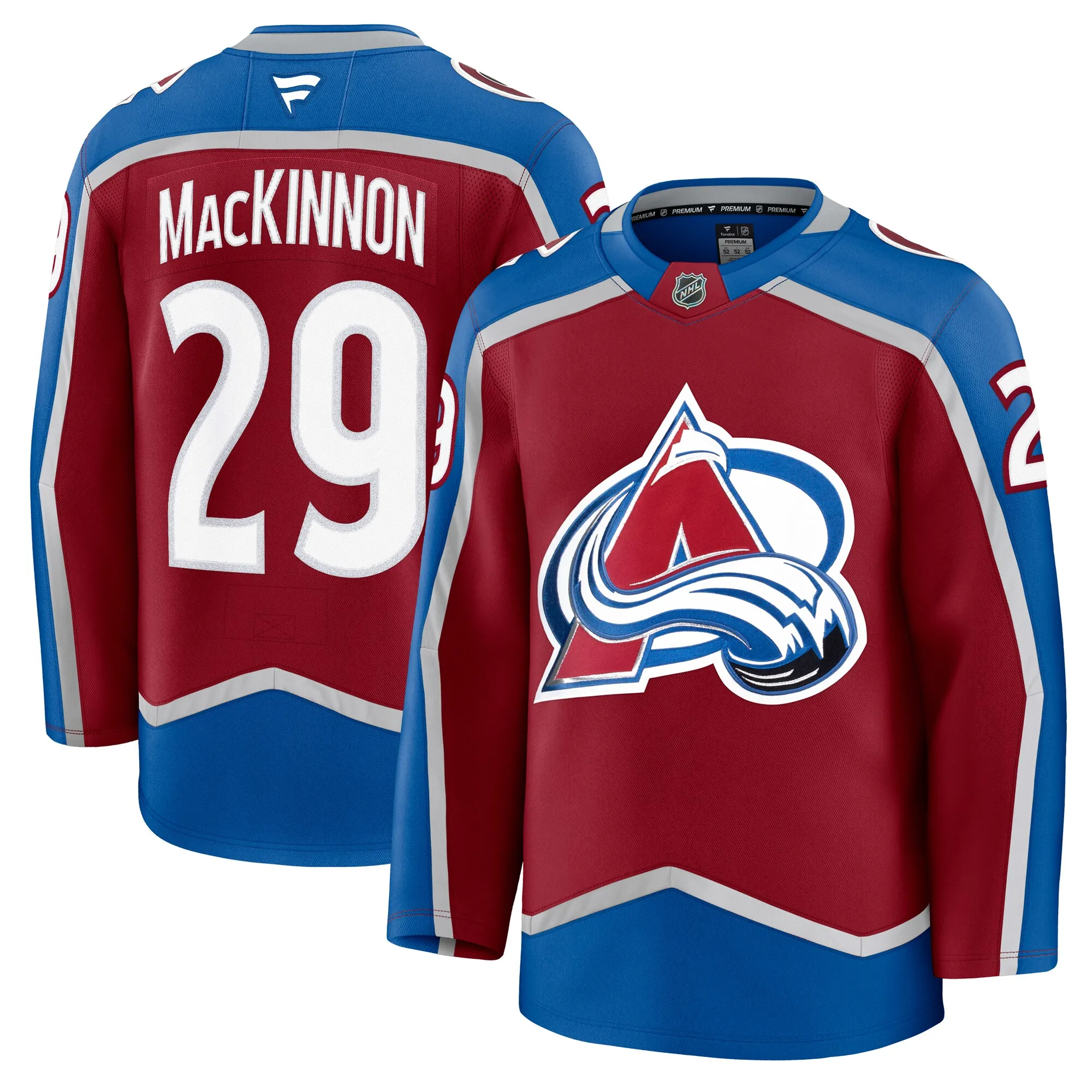 Nathan MacKinnon Colorado Avalanche Fanatics Home Premium Jersey - Burgundy