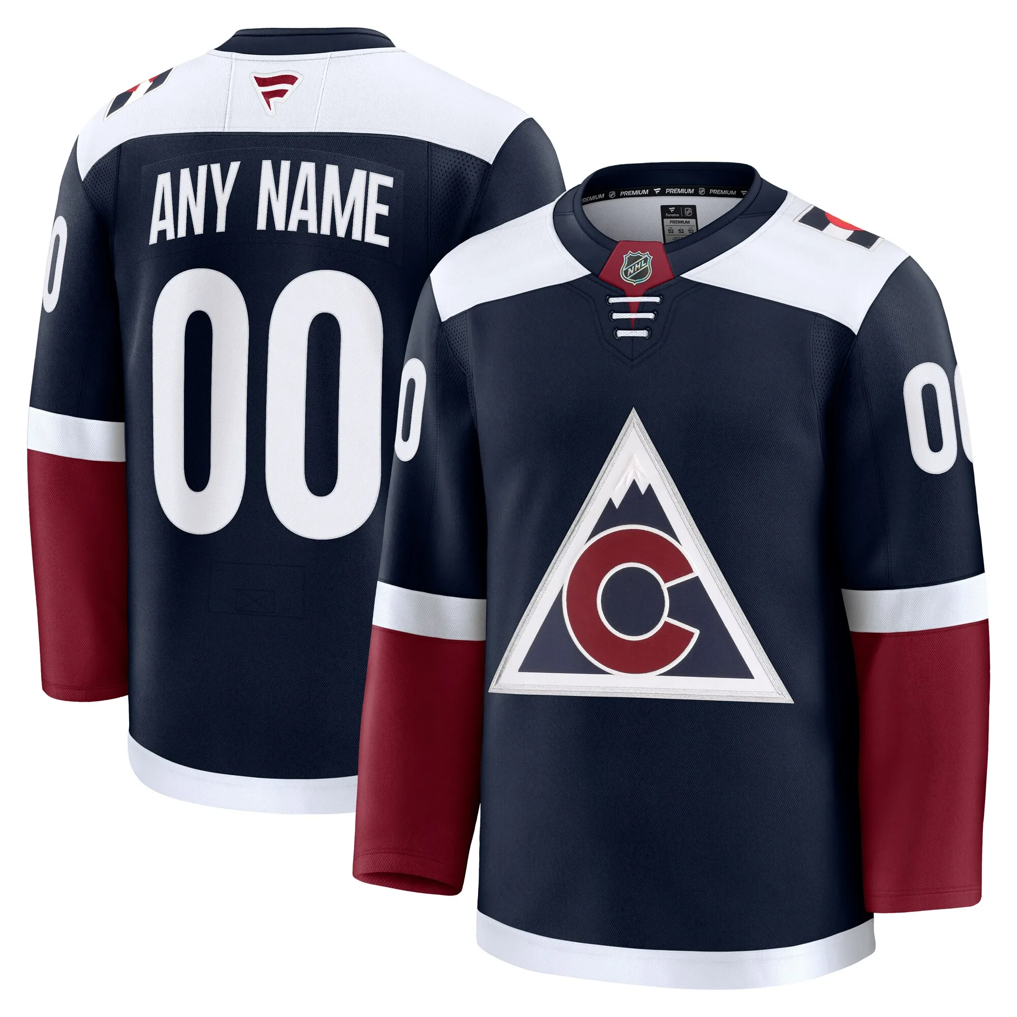Colorado Avalanche Fanatics Alternate Premium Custom Jersey - Navy