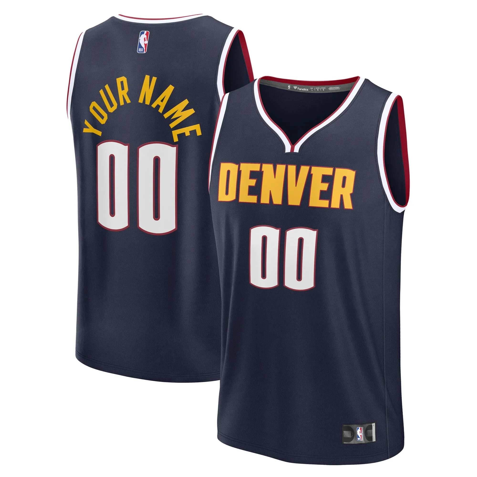 Denver Nuggets Fanatics Fast Break Custom Jersey - Icon Edition - Navy