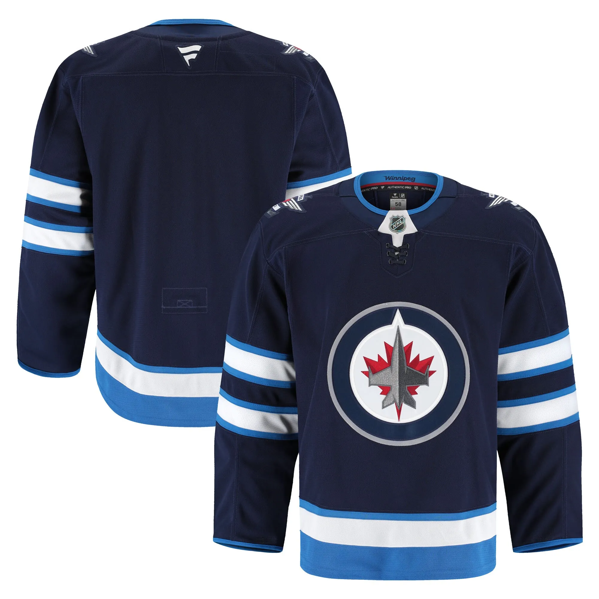 Winnipeg Jets Fanatics Home Authentic Pro Jersey - Navy