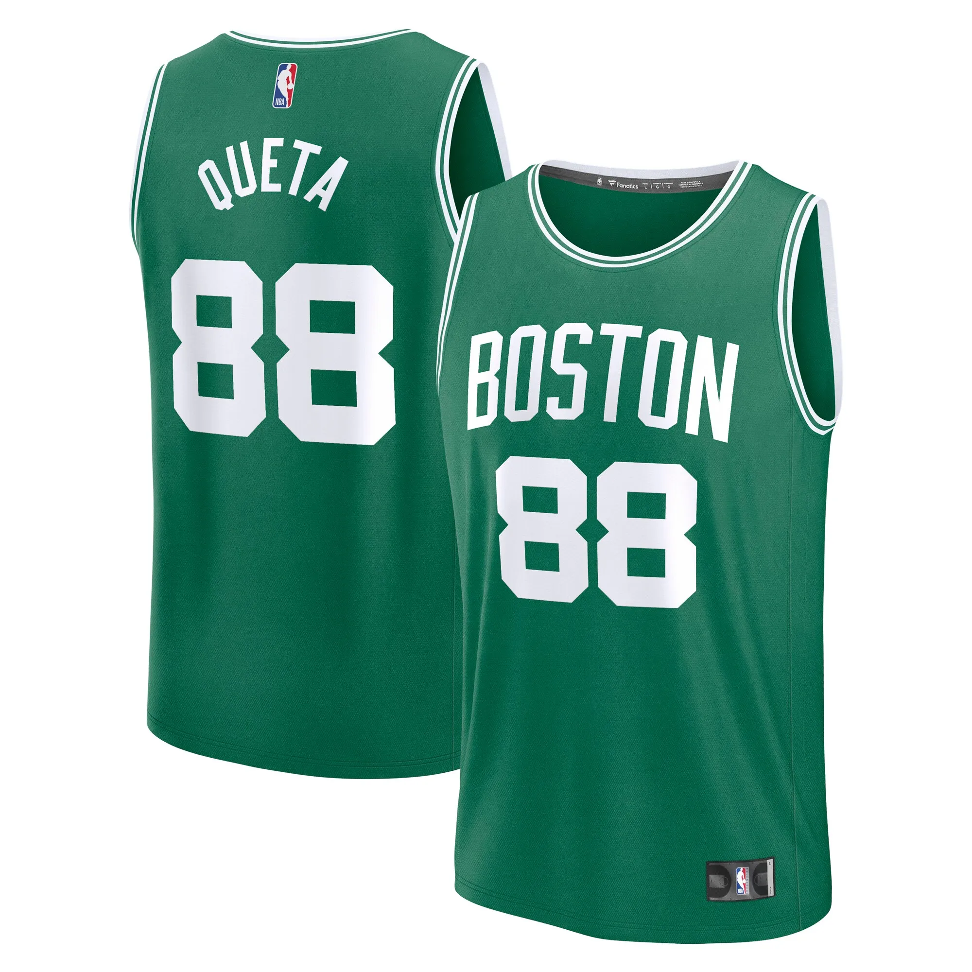 Neemias Queta Boston Celtics Fanatics Fast Break Replica Player Jersey - Icon Edition - Kelly Green