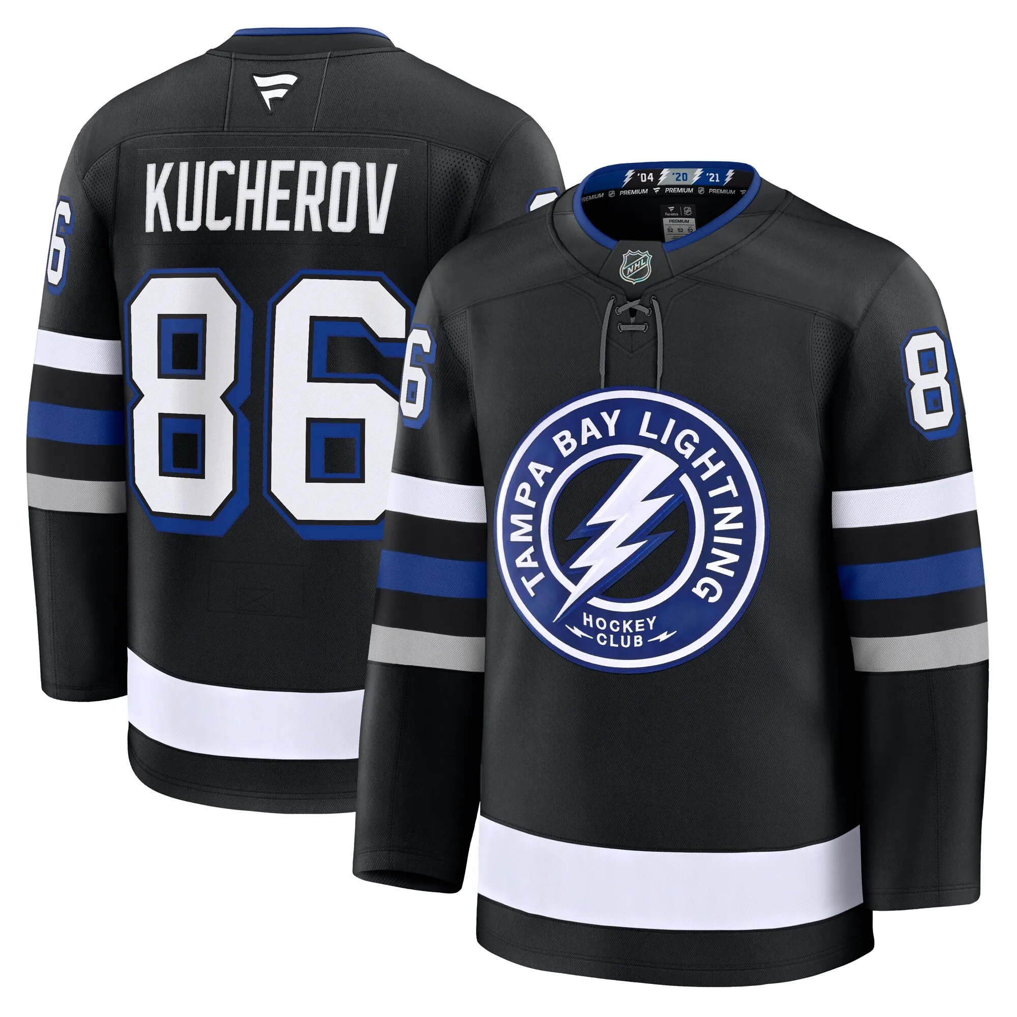 Nikita Kucherov Tampa Bay Lightning Fanatics Alternate Premium Jersey - Black