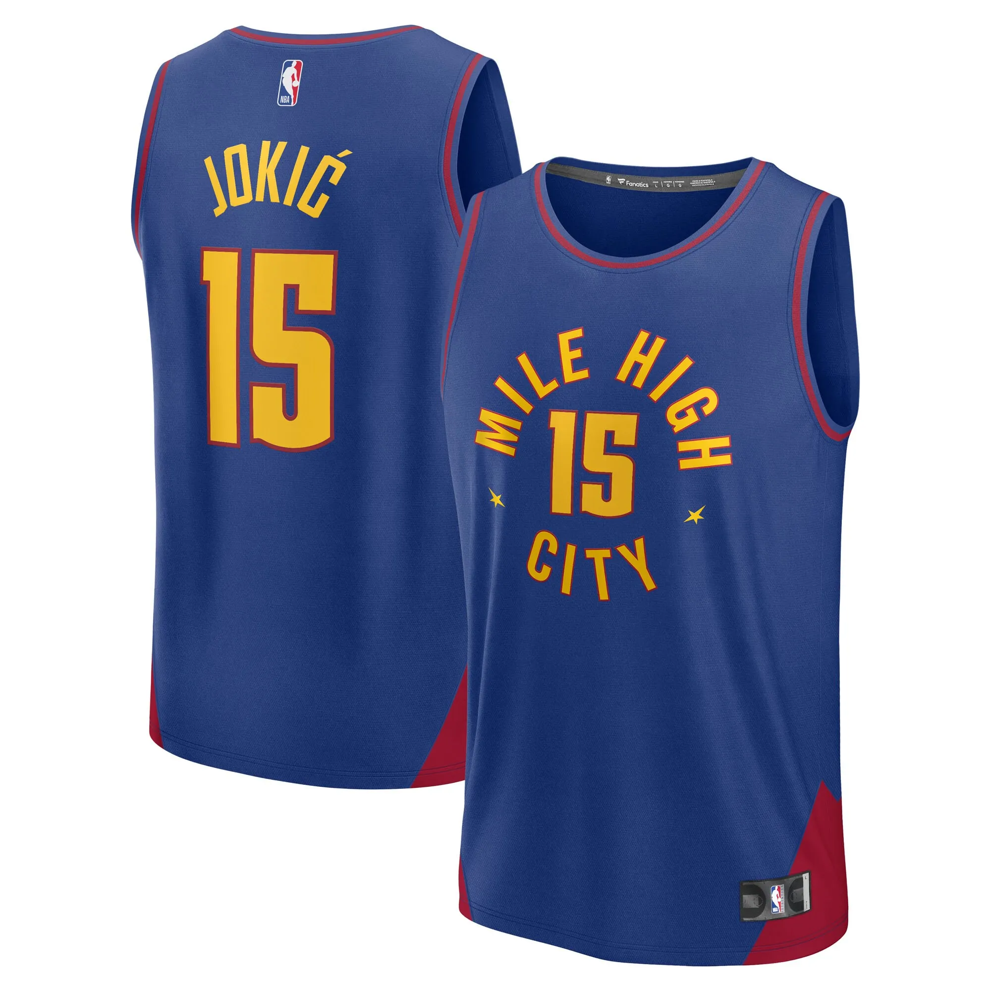 Nikola Jokic Denver Nuggets Fanatics Fast Break Replica Player Jersey - Statement Edition - Blue