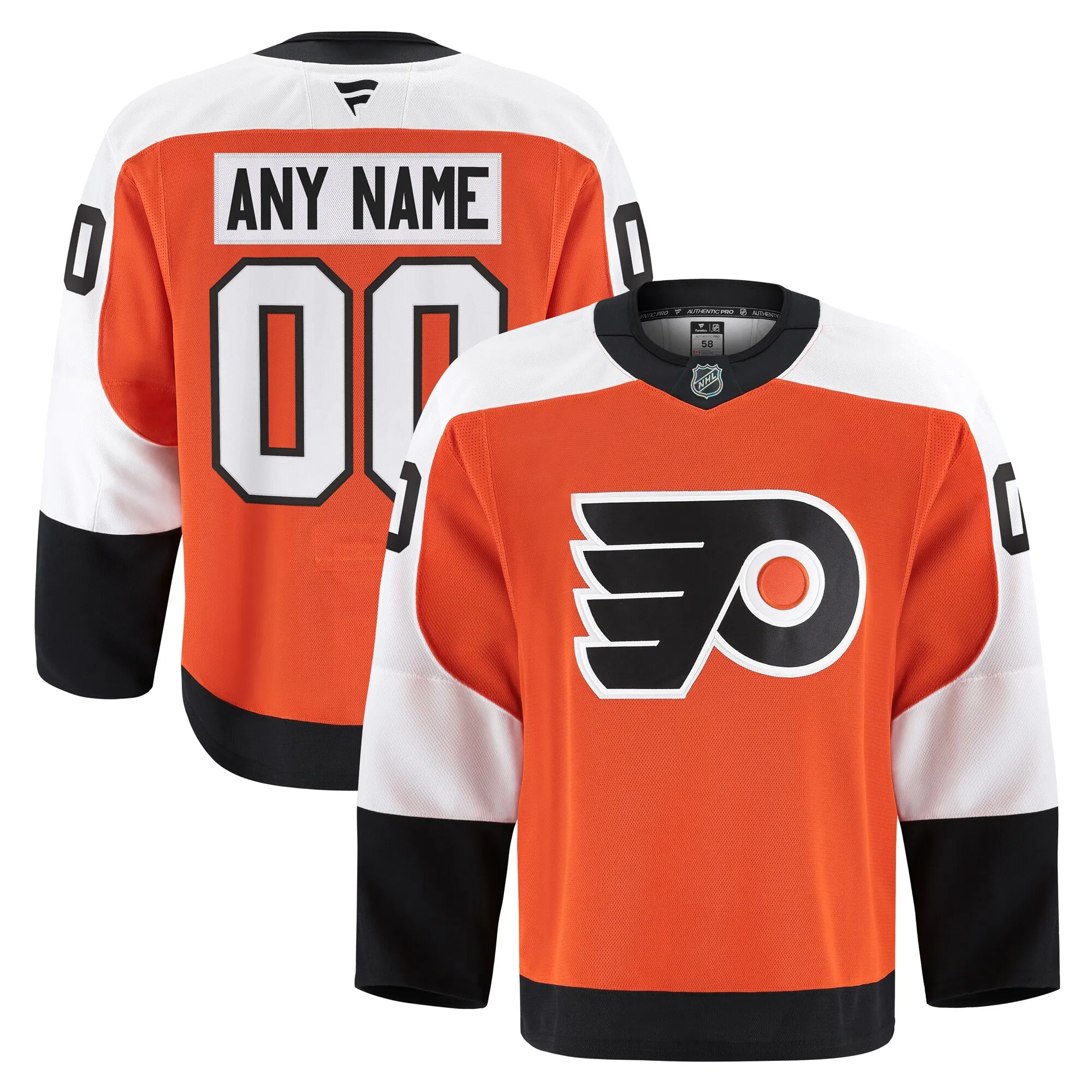 Philadelphia Flyers Fanatics Home Authentic Pro Custom Jersey - Orange