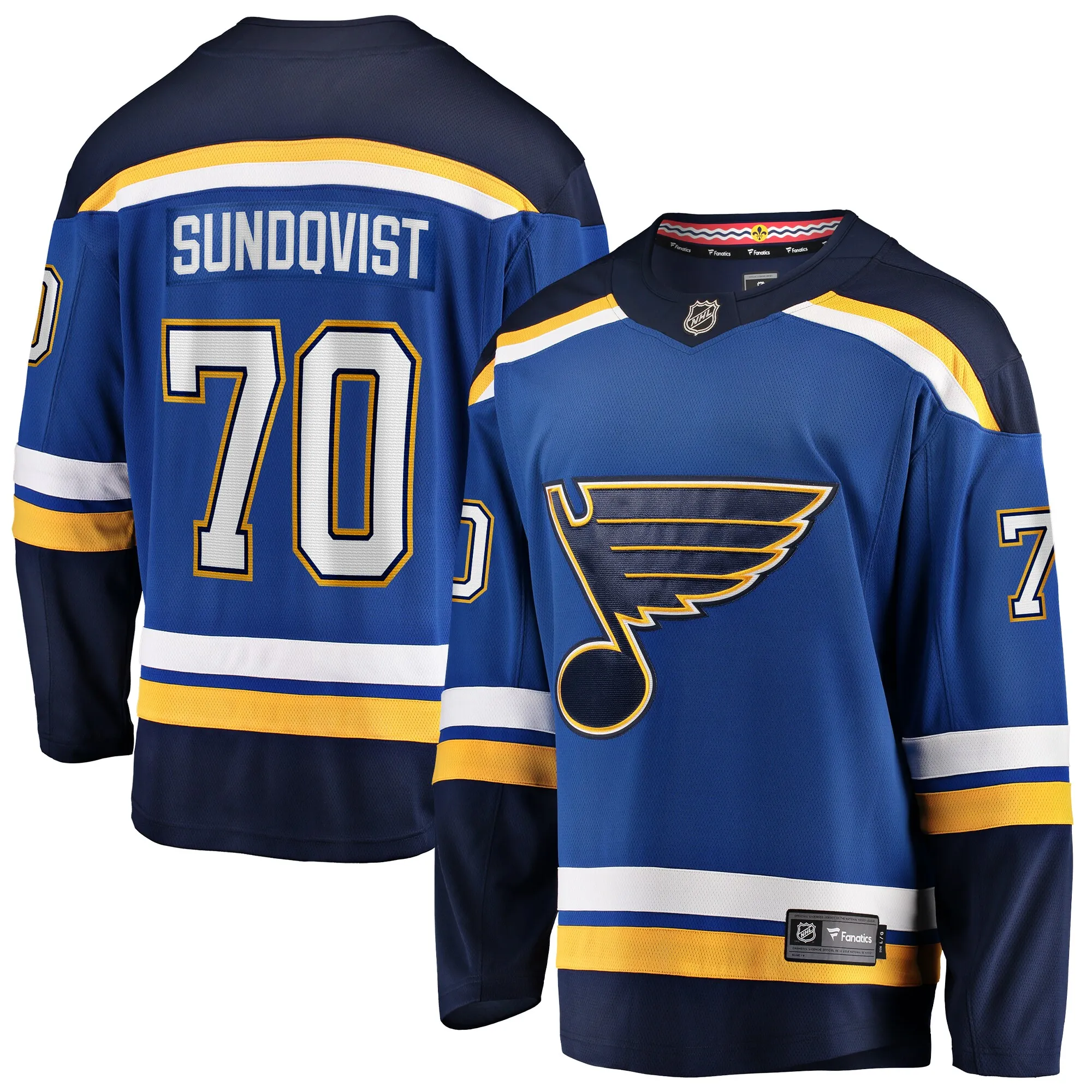 Oskar Sundqvist St. Louis Blues Fanatics Home Breakaway Player Jersey - Blue