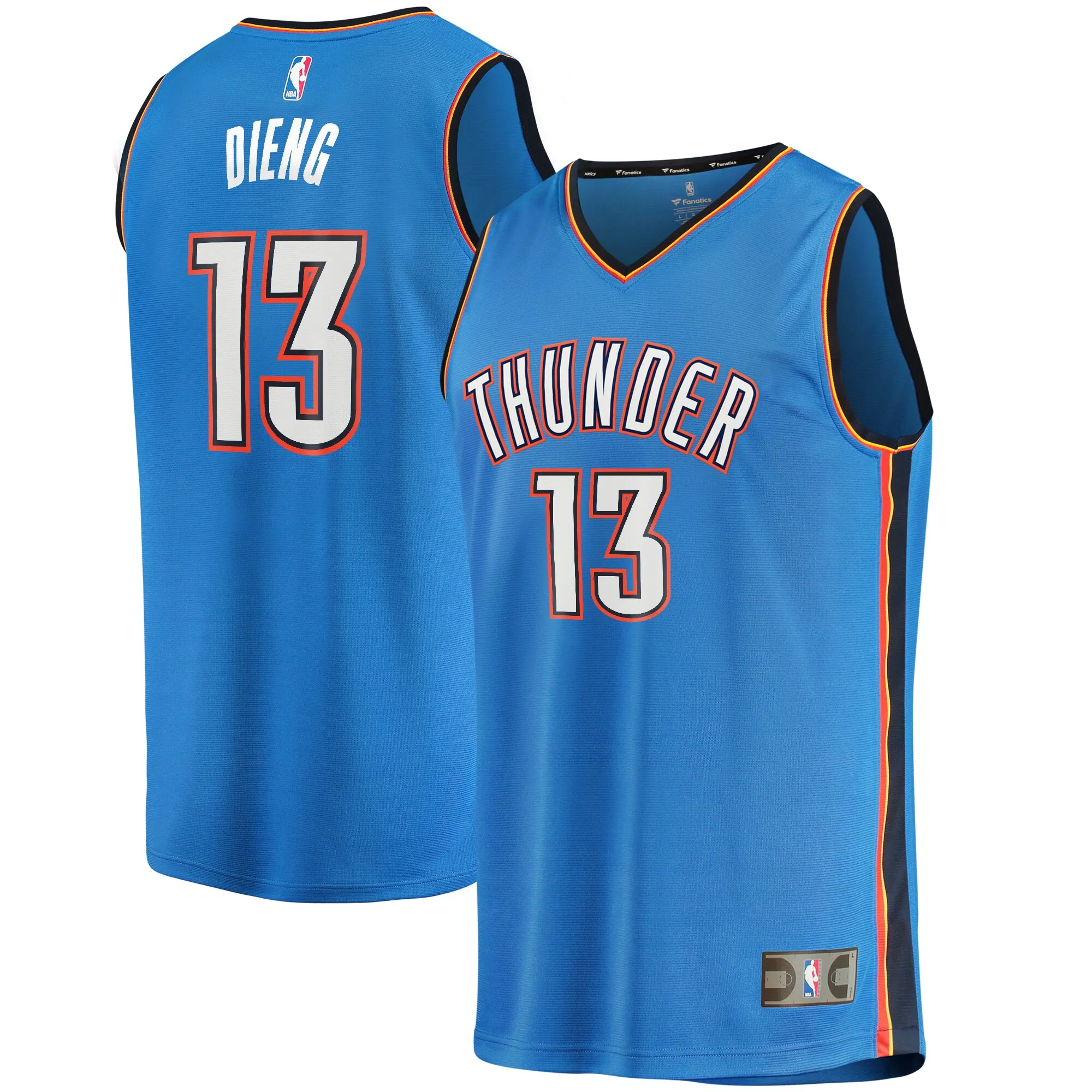 Ousmane Dieng Oklahoma City Thunder Fanatics 2022 NBA Draft First Round Pick Fast Break Replica Player Jersey - Icon Edition - Blue