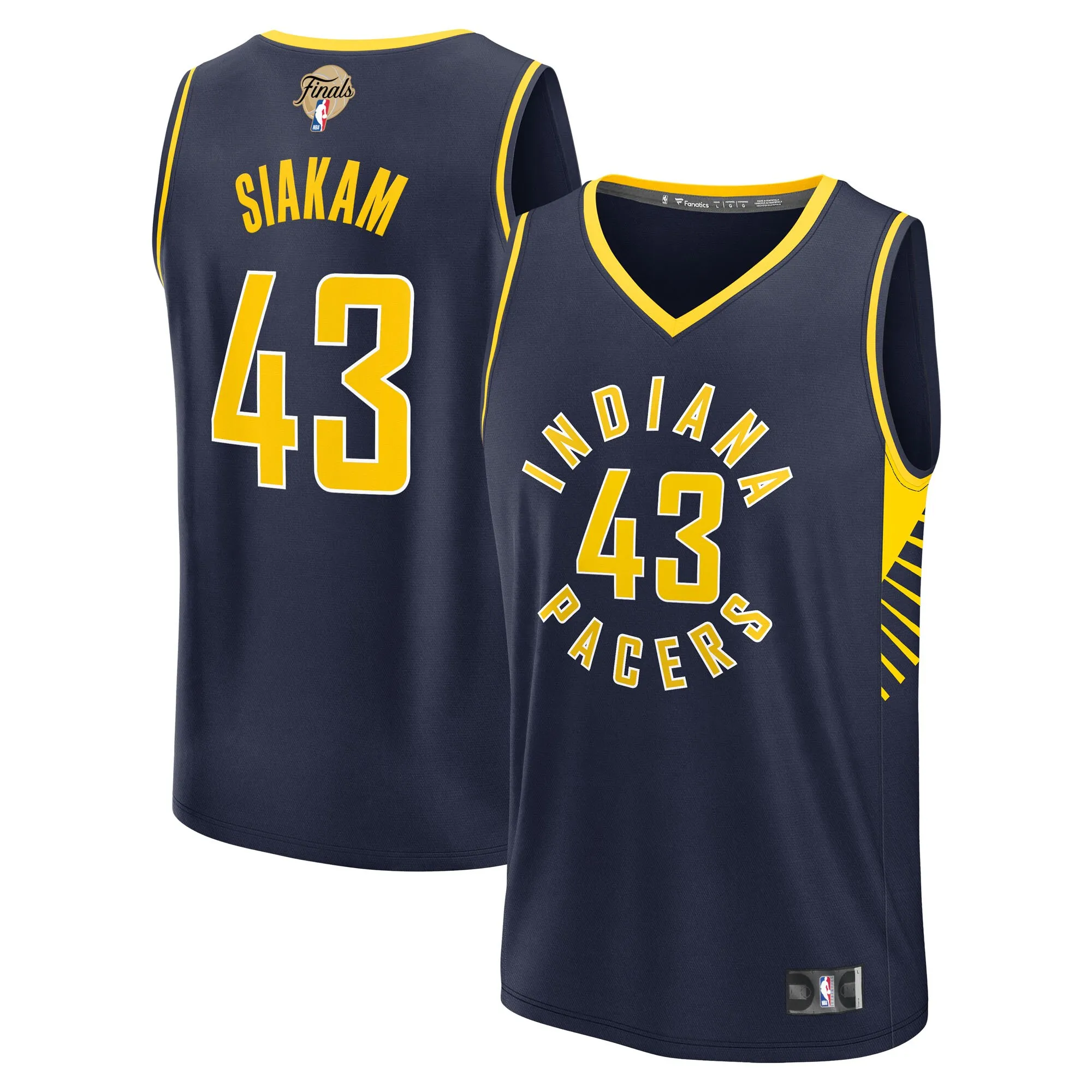 Pascal Siakam Indiana Pacers Fanatics  2025 NBA Finals Fast Break Replica Player Jersey - Navy - Icon Edition