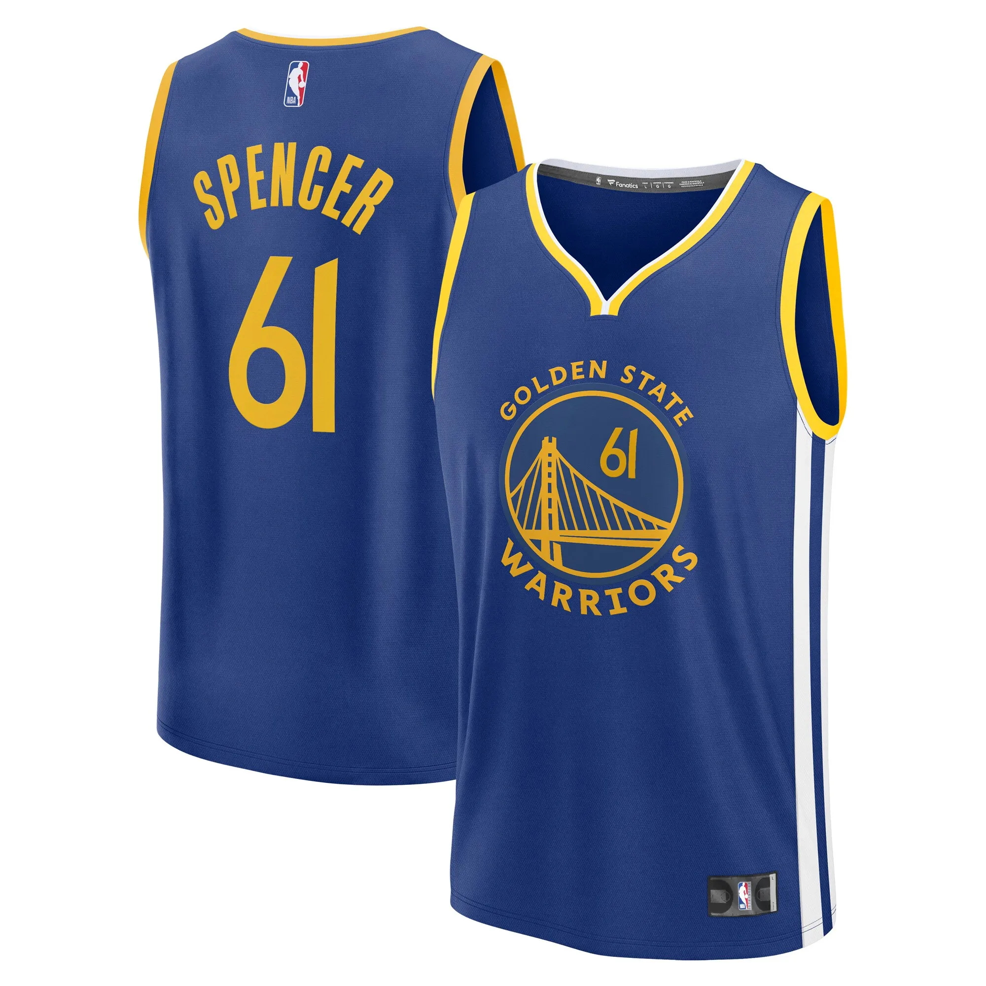 Pat Spencer Golden State Warriors Fanatics Fast Break Replica Player Jersey - Icon Edition - Royal