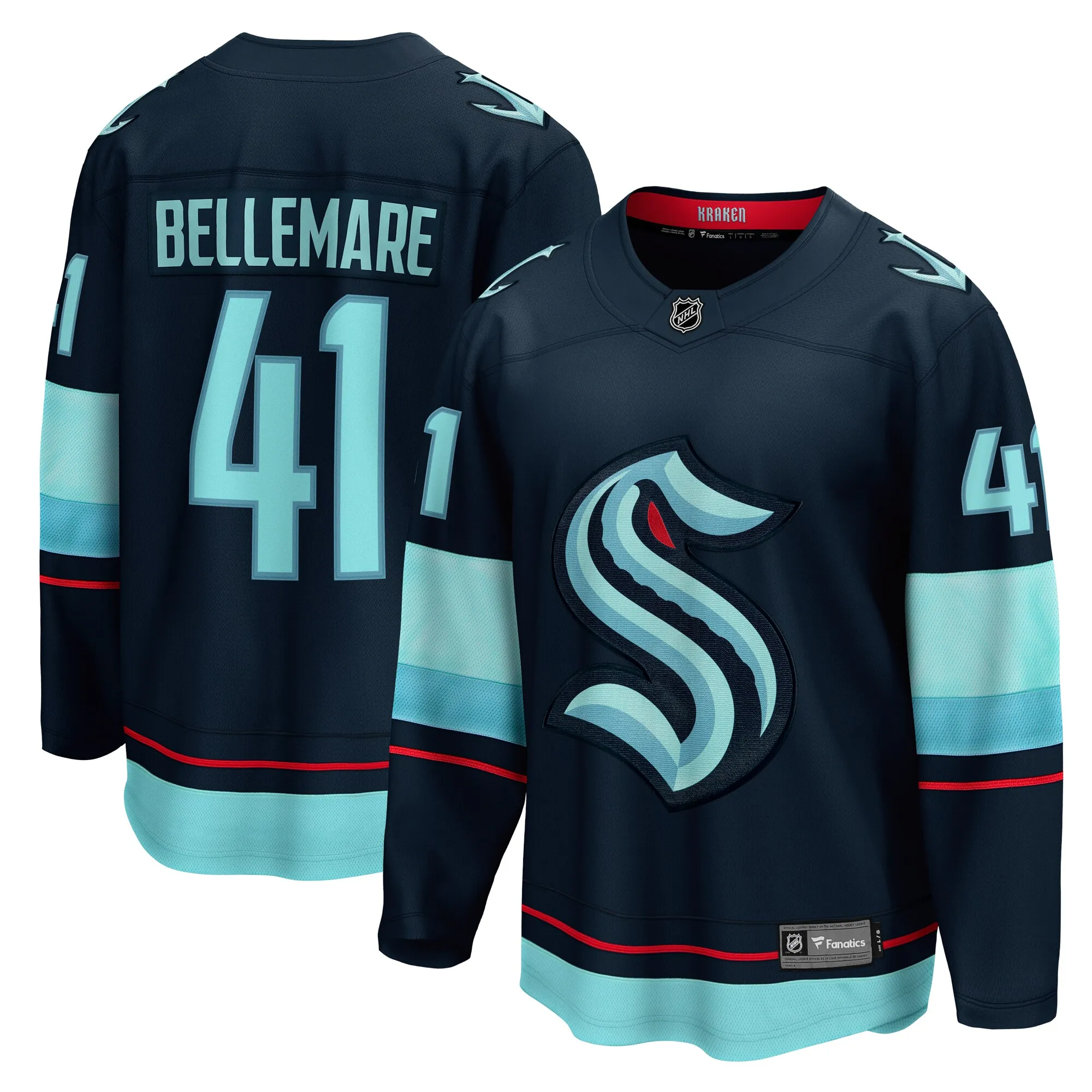 Pierre-Edouard Bellemare Seattle Kraken Fanatics Home Breakaway Player Jersey - Deep Sea Blue