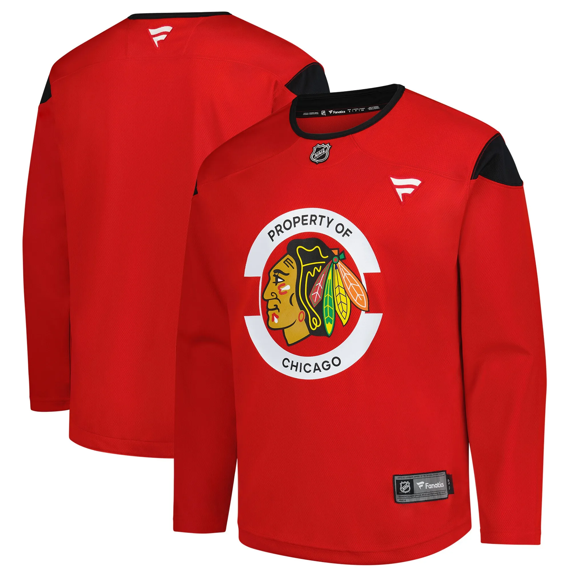 Chicago Blackhawks Fanatics Team Practice Jersey - Red