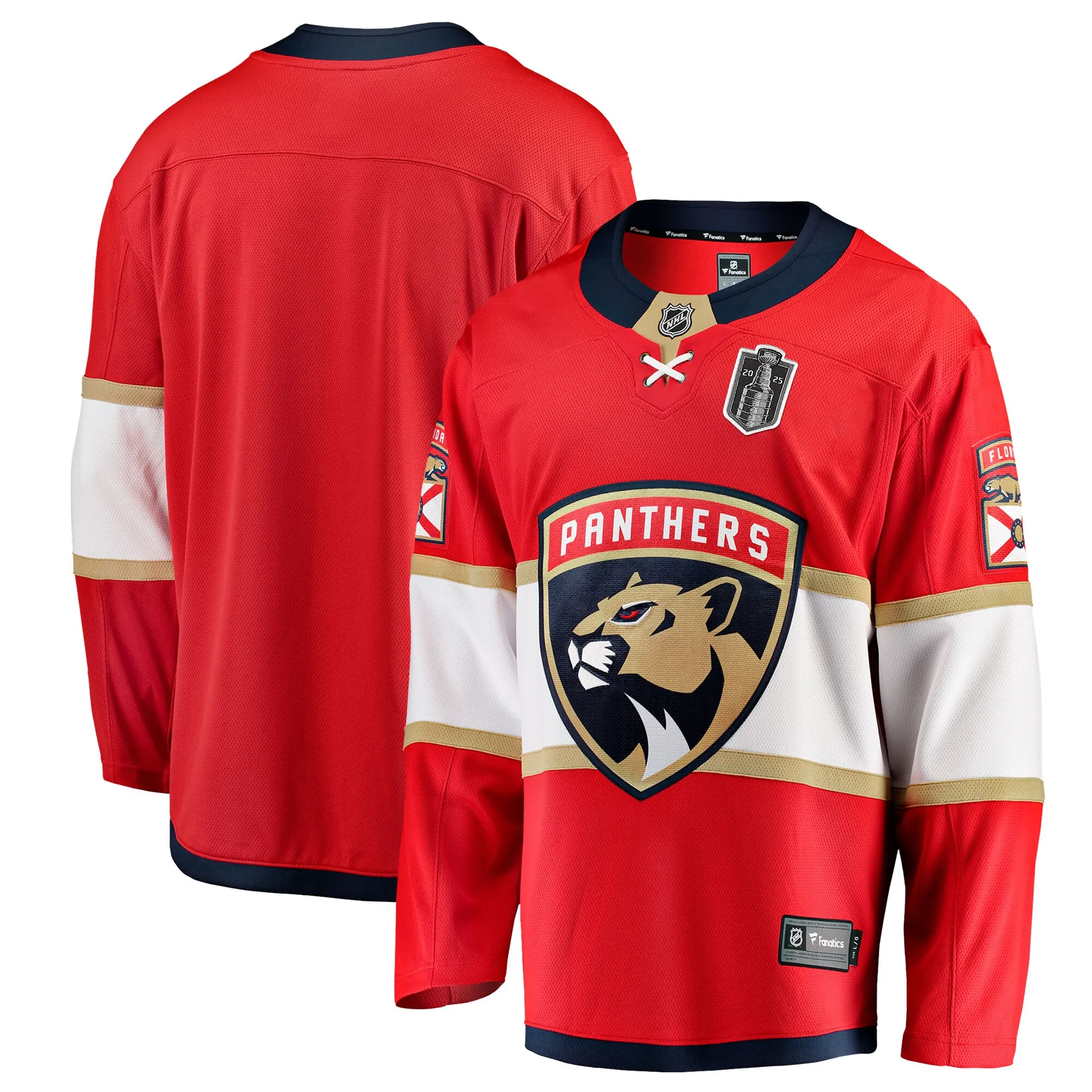 Florida Panthers Fanatics 2025 Stanley Cup Final Home Breakaway Jersey - Red